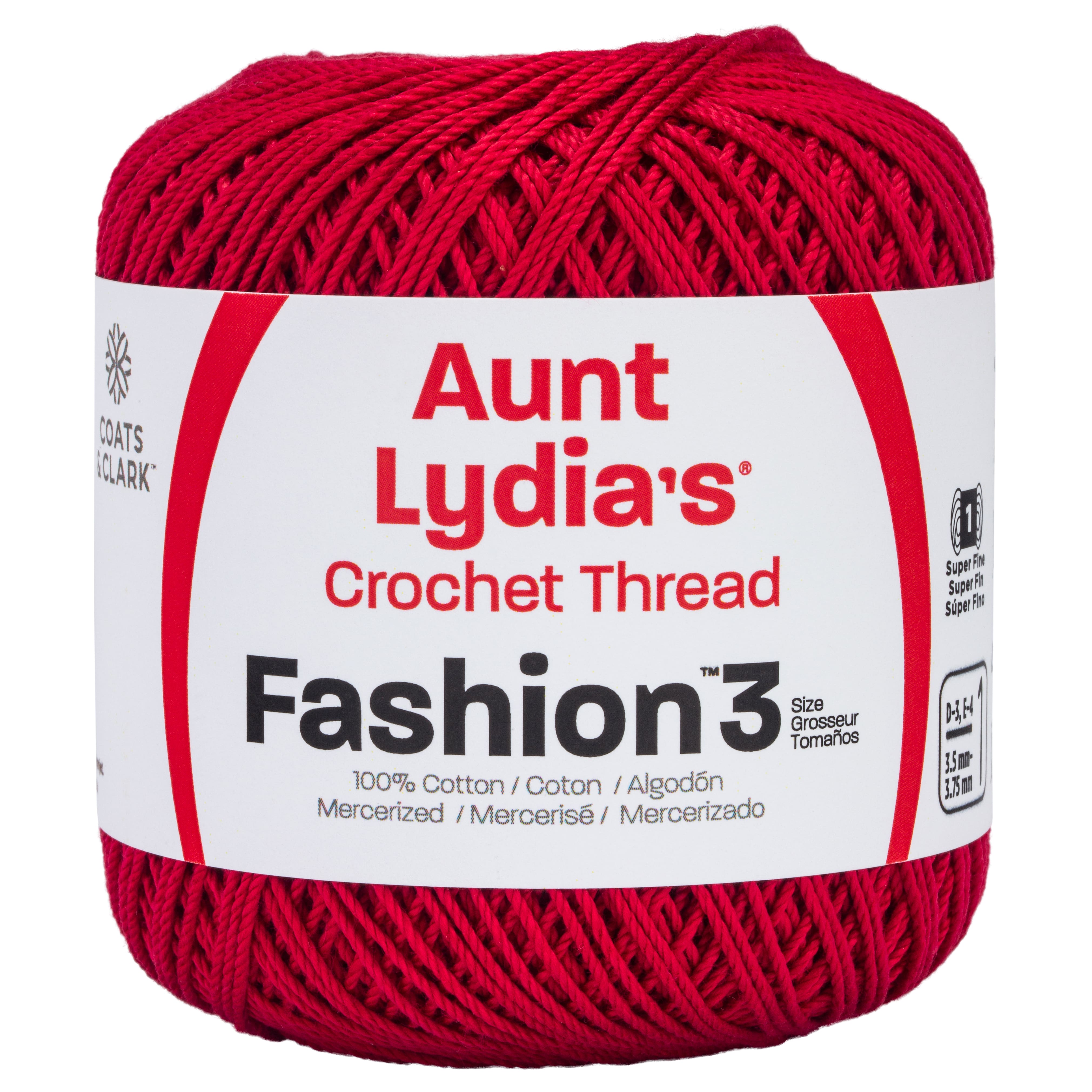 Fil pour crochet en coton Aunt Lydia’s Fashion
