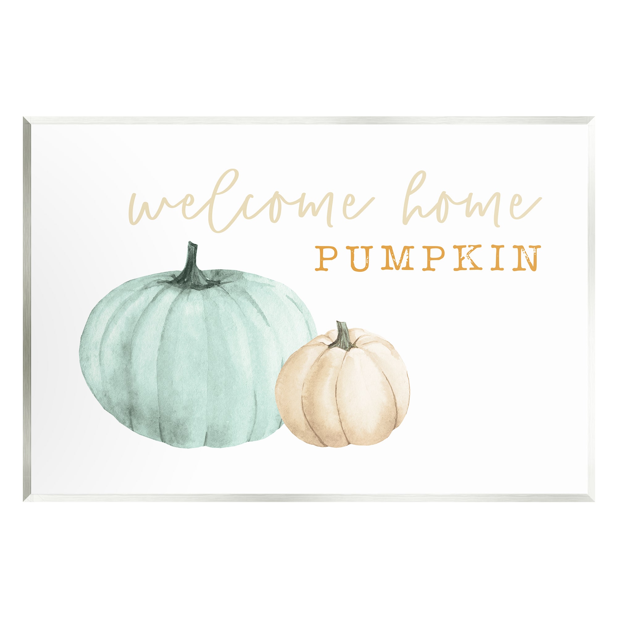 Stupell Industries Welcome Home Pumpkin Phrase Wall Plaque Art
