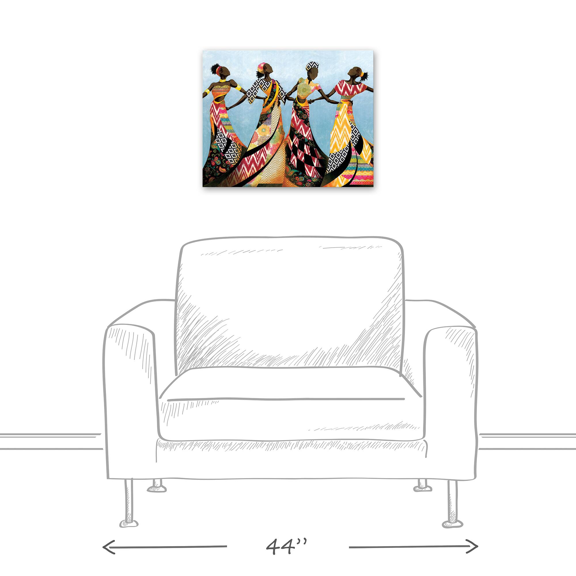 Dancing In Dresses 20" x 16" Canvas Wall Art