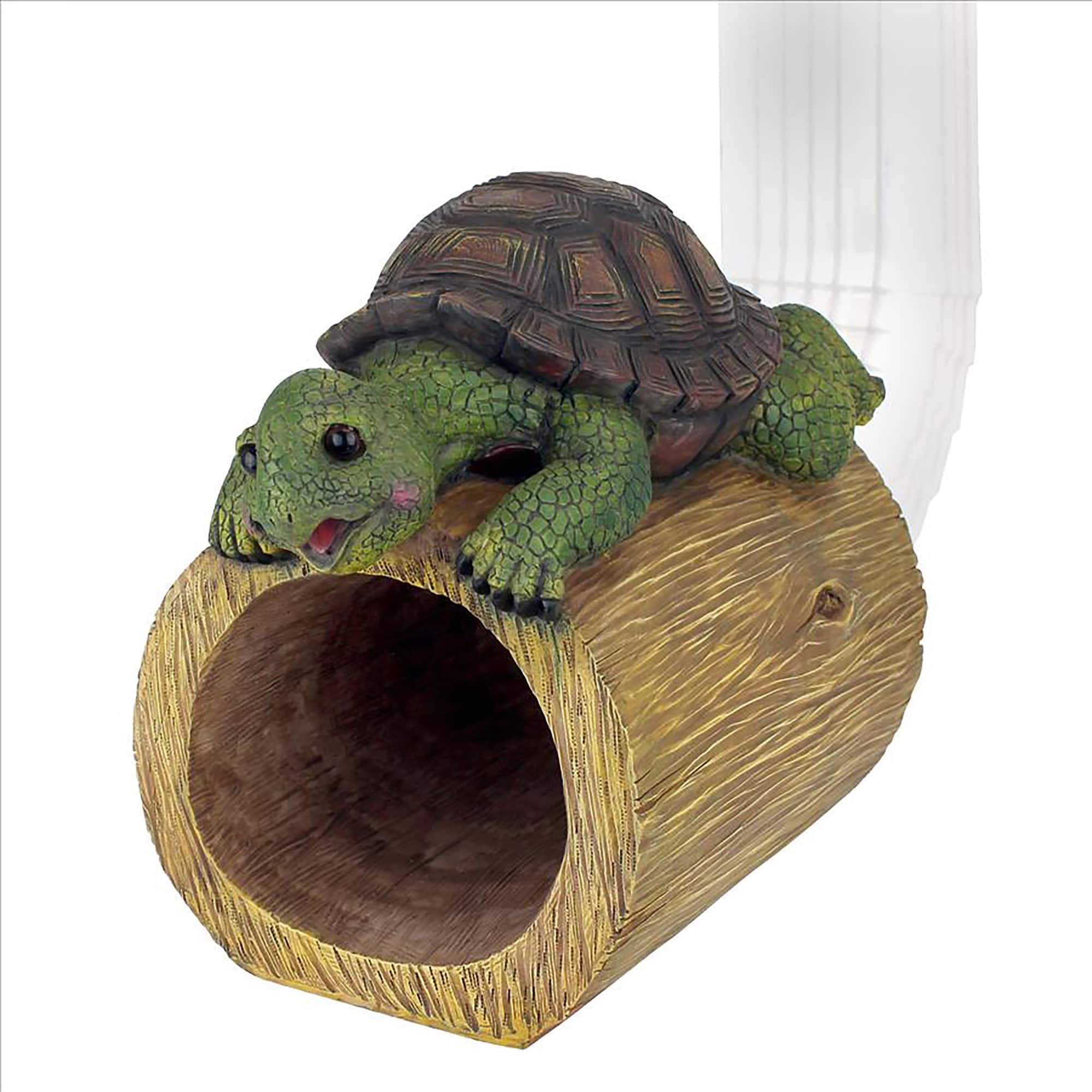 Design Toscano 9" Drips the Turtle Gutter Guardian Downspout Statue