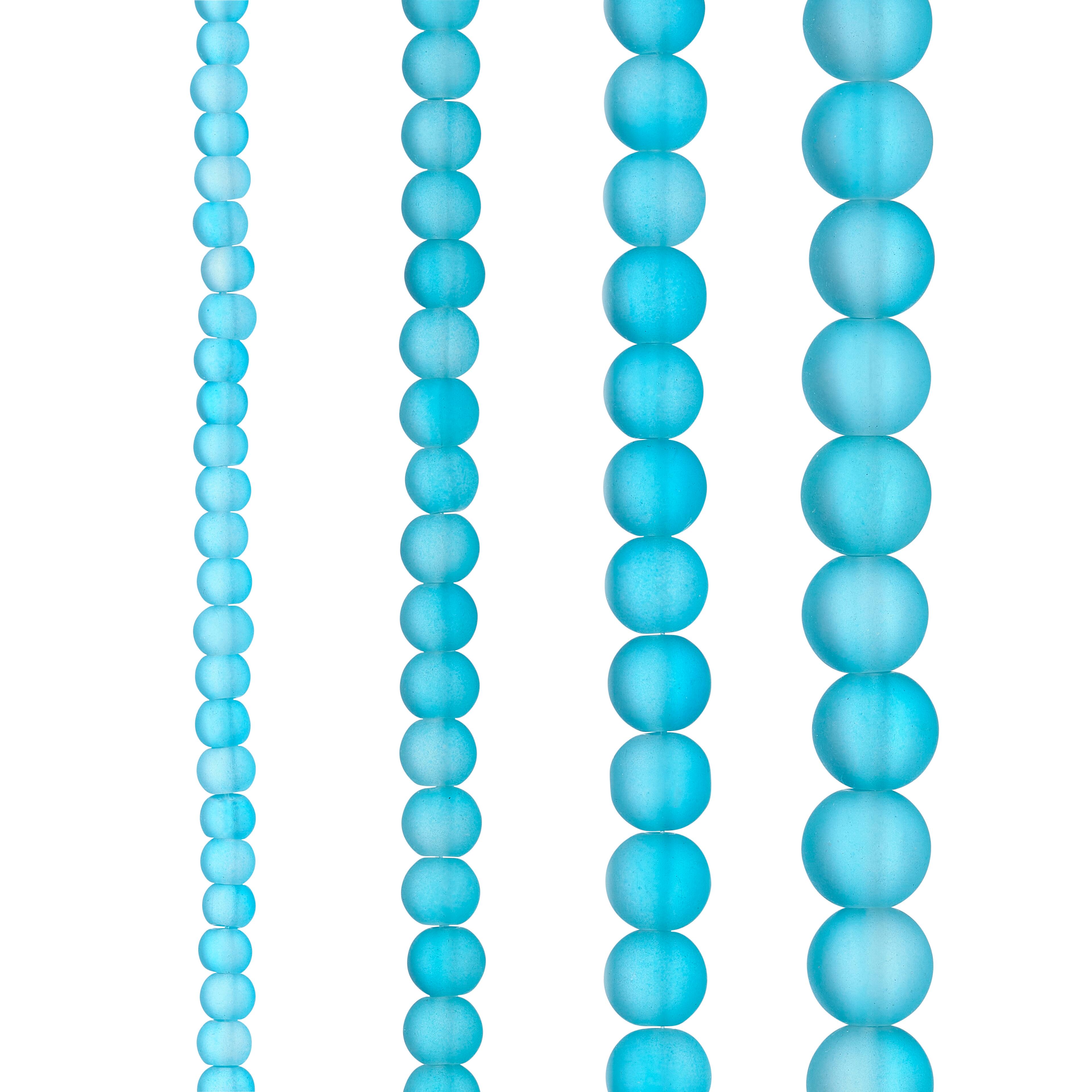 12 Pack: Matte Glass Round Beads by Bead Landing®