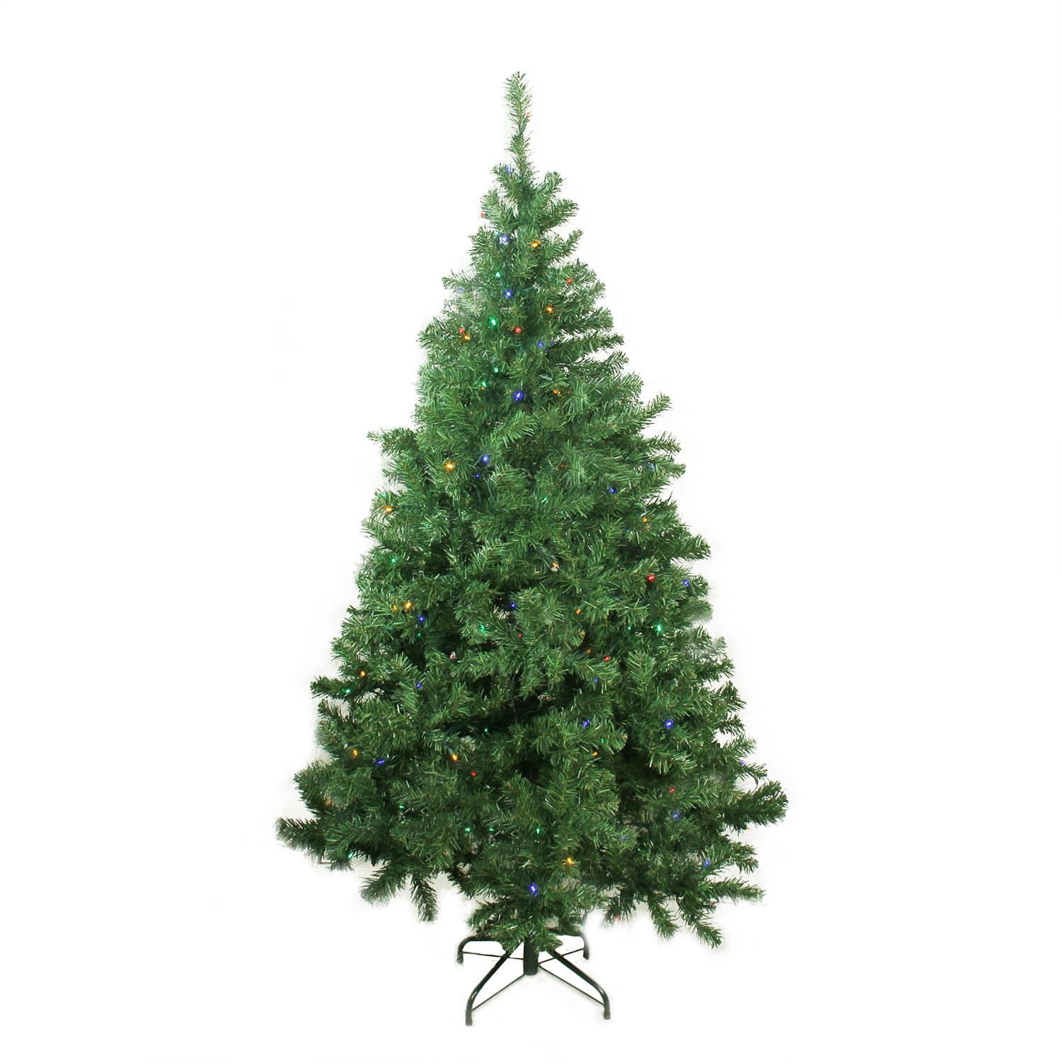 6ft. Pre-Lit Mixed Classic Pine Artificial Christmas Tree, Multicolor LED Lights