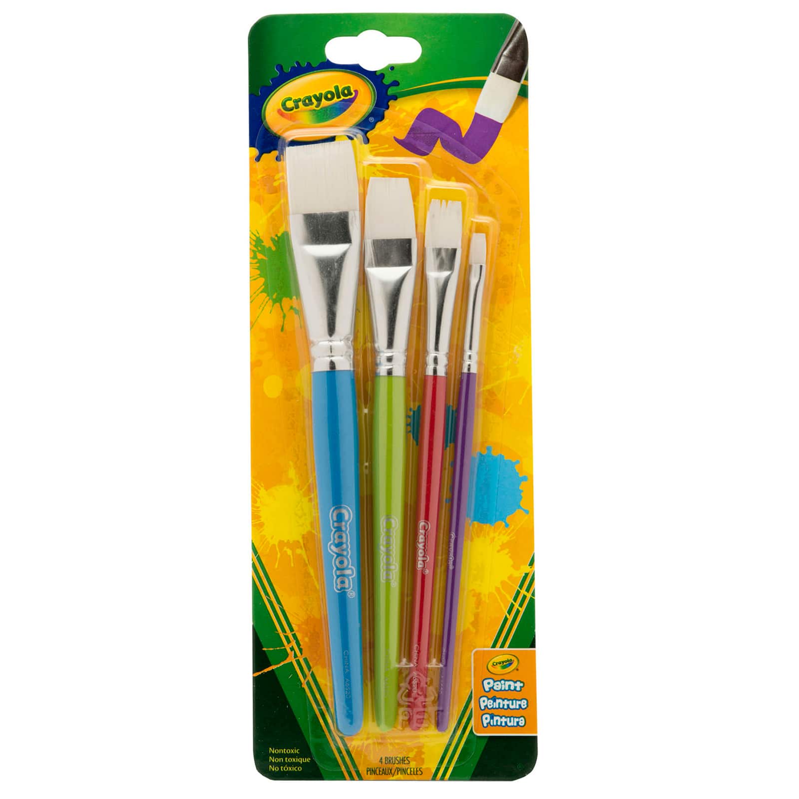 6 Packs: 4 Packs 4 ct. (96 total) Crayola&#xAE; Big Paintbrush Flat Set