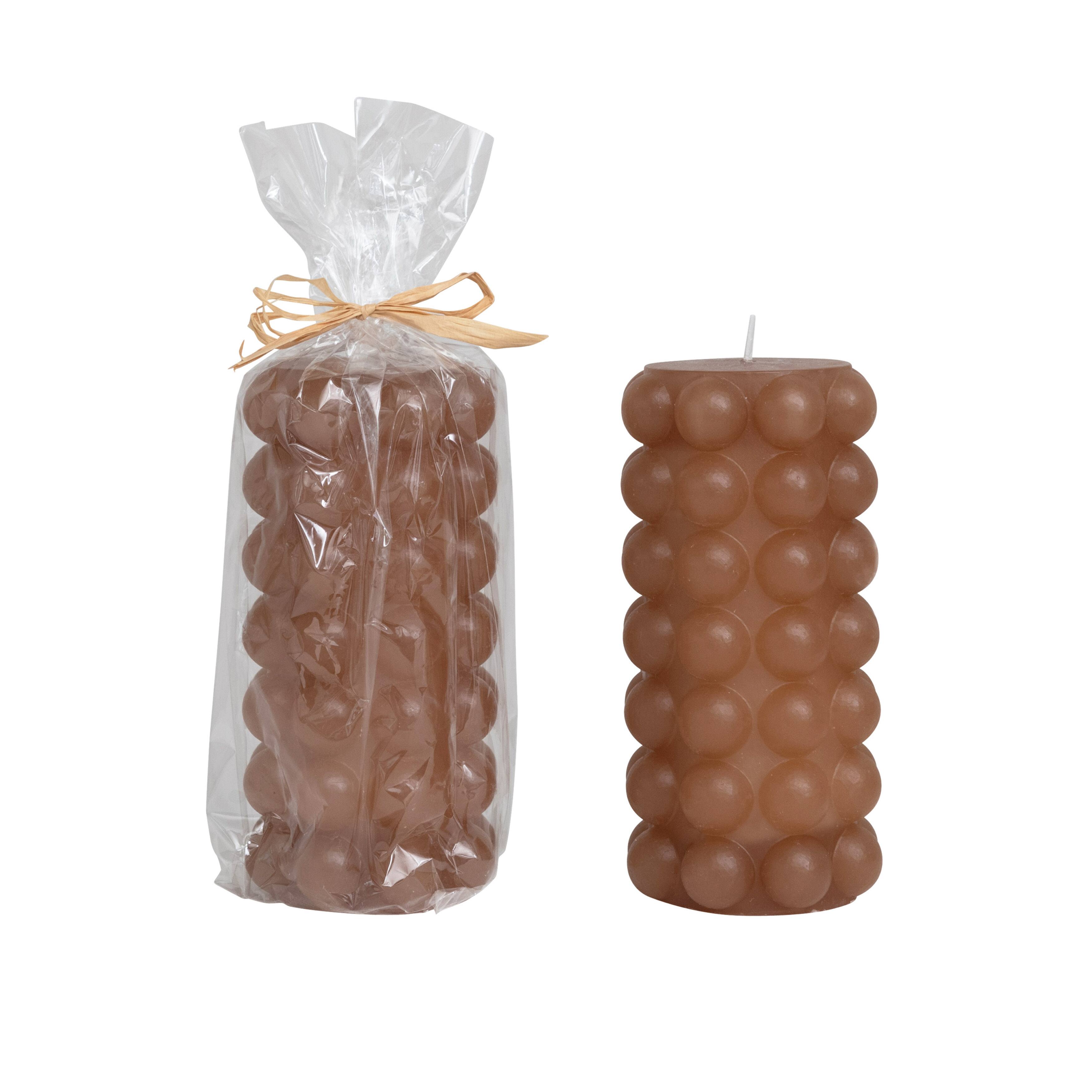 Hello Honey&#xAE; Unscented Hobnail Pillar Candle