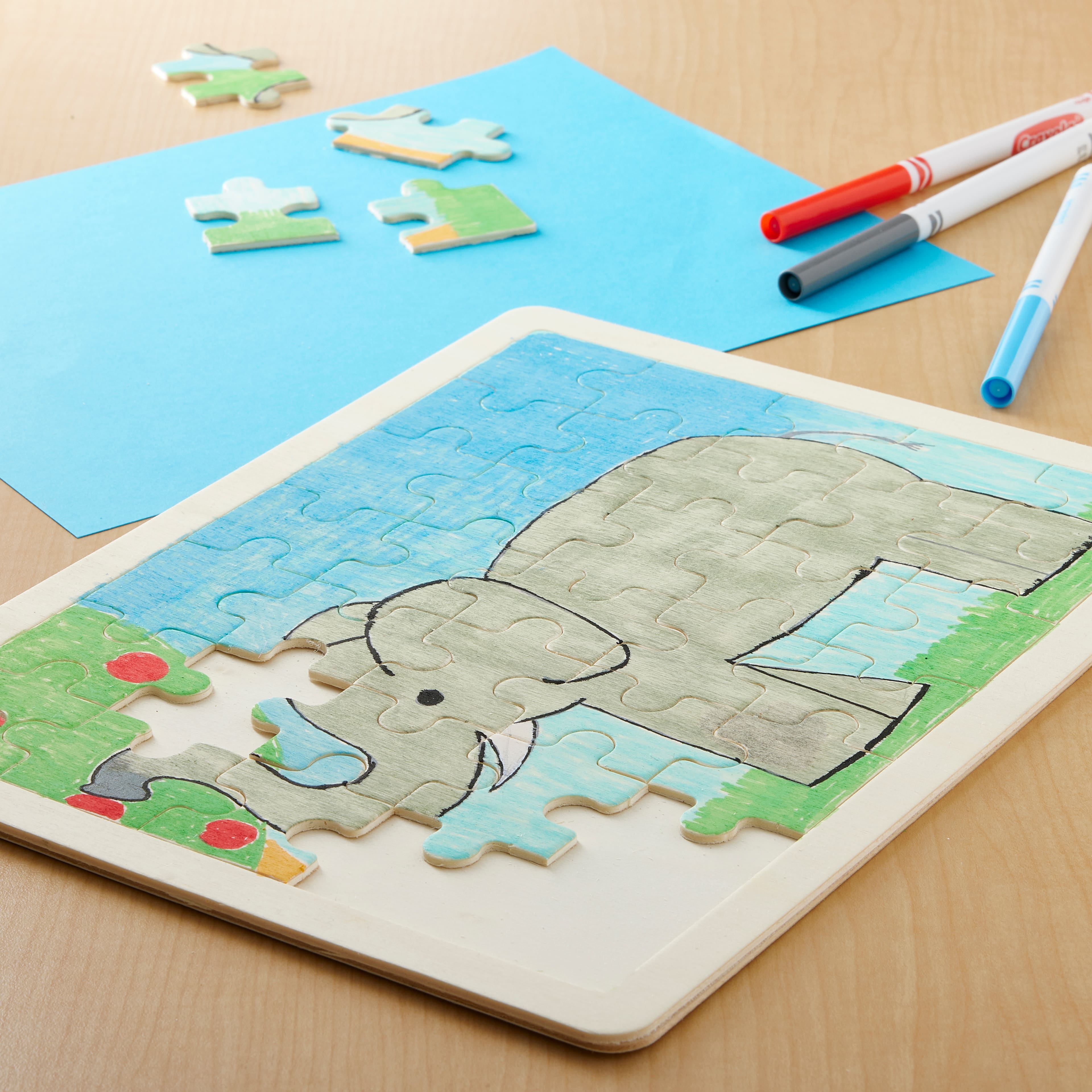 12 Pack: Blank Jigsaw Wood Puzzle by Creatology&#x2122;