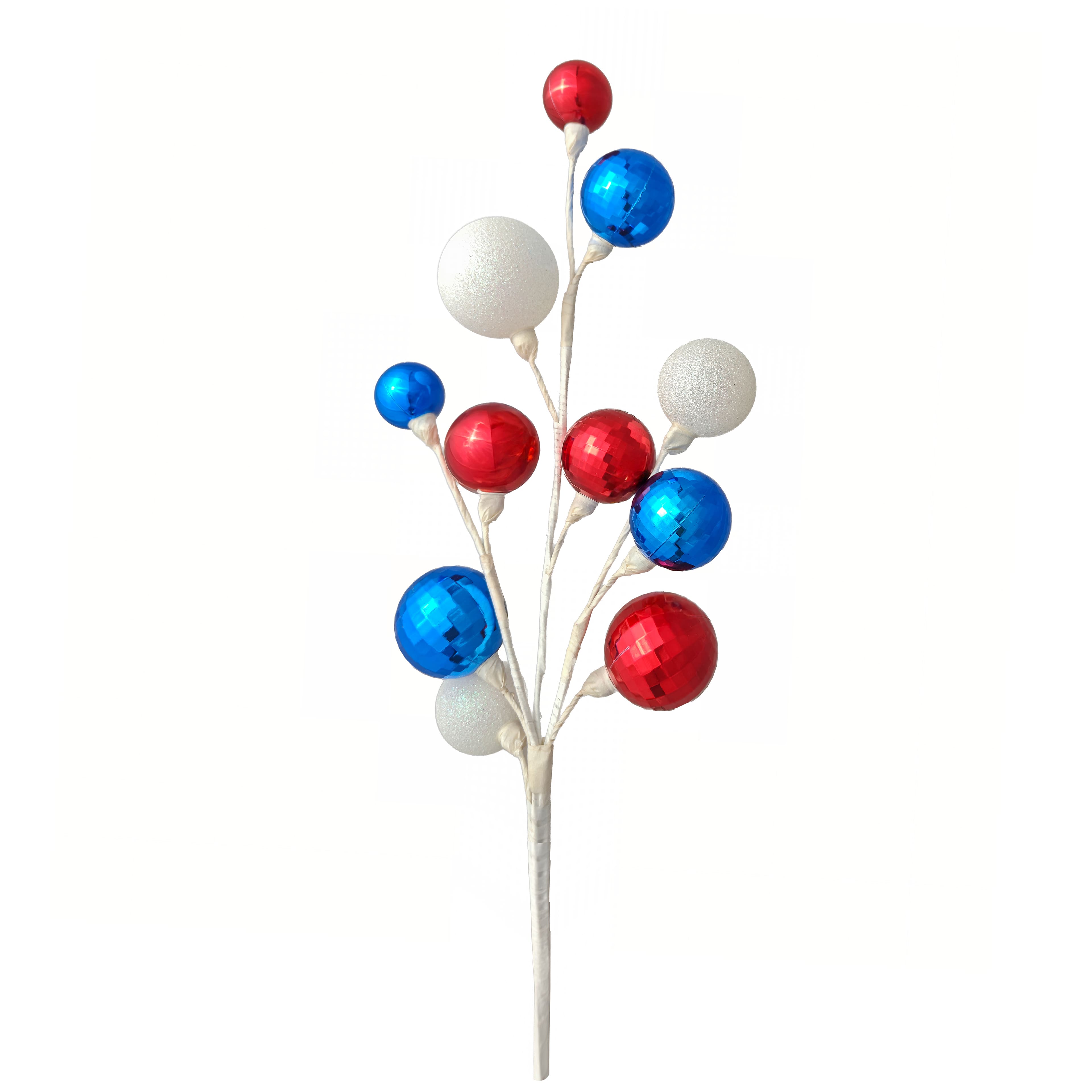 18&#x22; Red, White &#x26; Blue Disco Balls Pick by Celebrate It&#x2122;