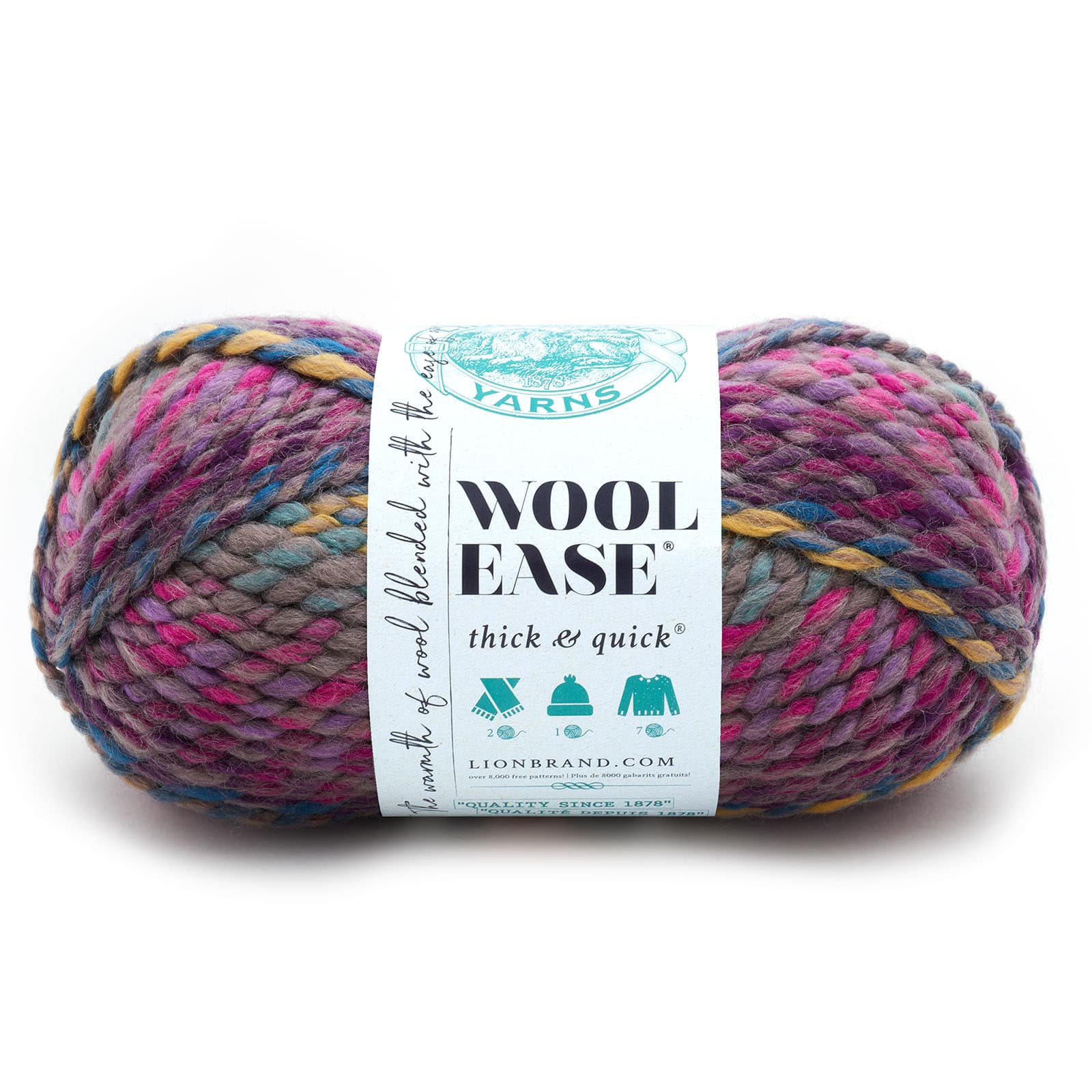 15 Pack: Lion Brand® Wool-Ease® Thick & Quick® Yarn, Prints, Stripes & Metallics