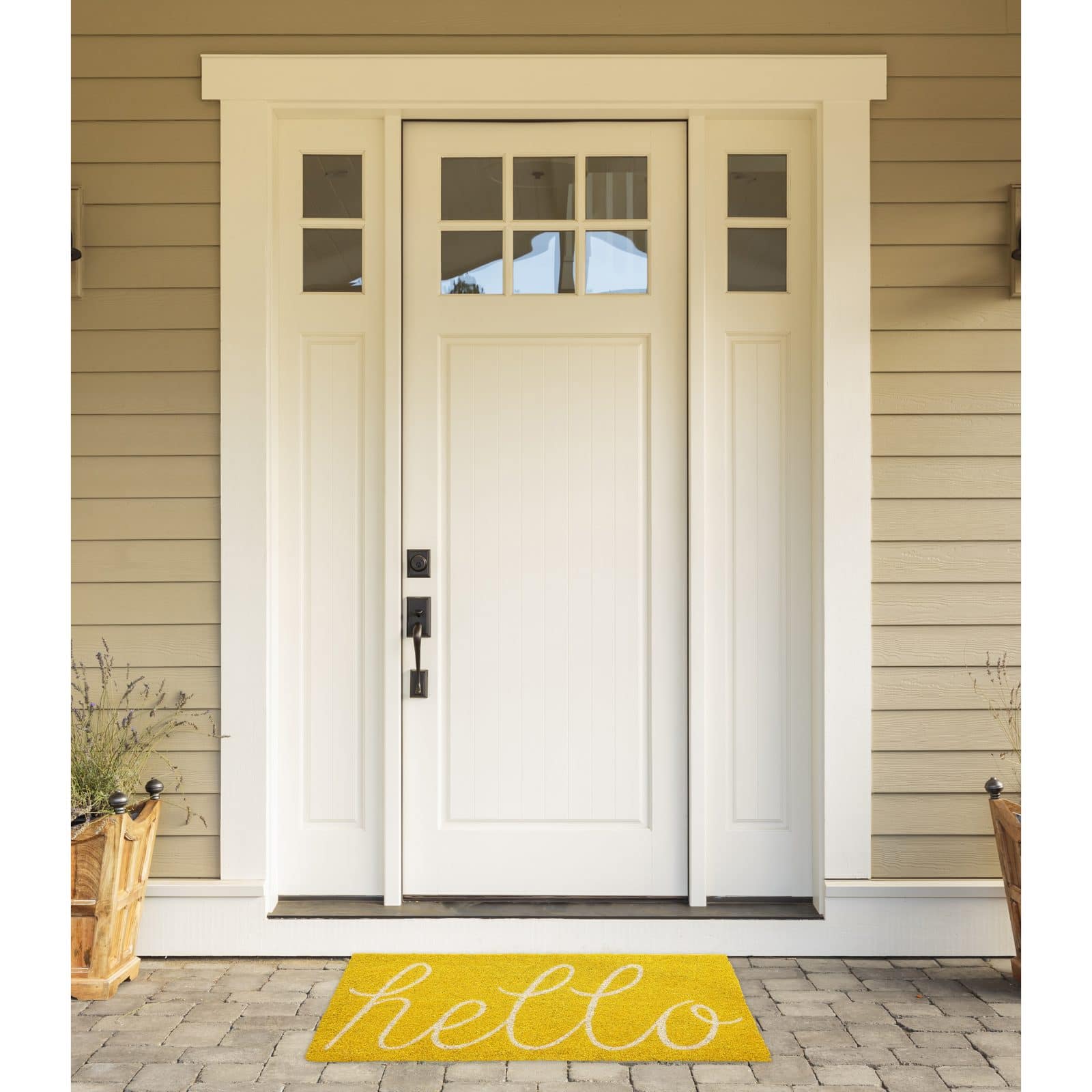 DII&#xAE; Yellow Hello Doormat