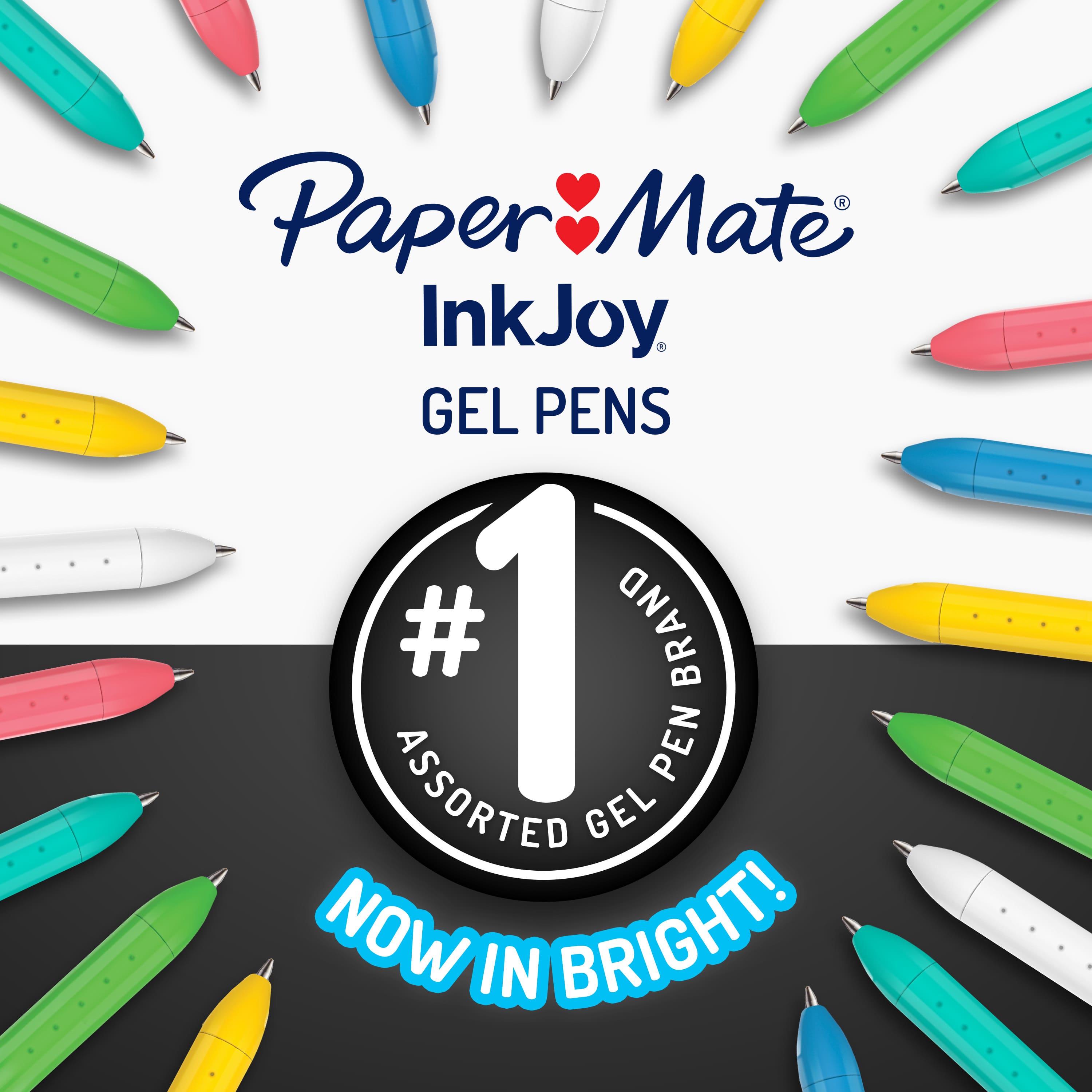 Paper Mate® InkJoy® Medium Point Bright 10 Color Retractable Gel Pen Set