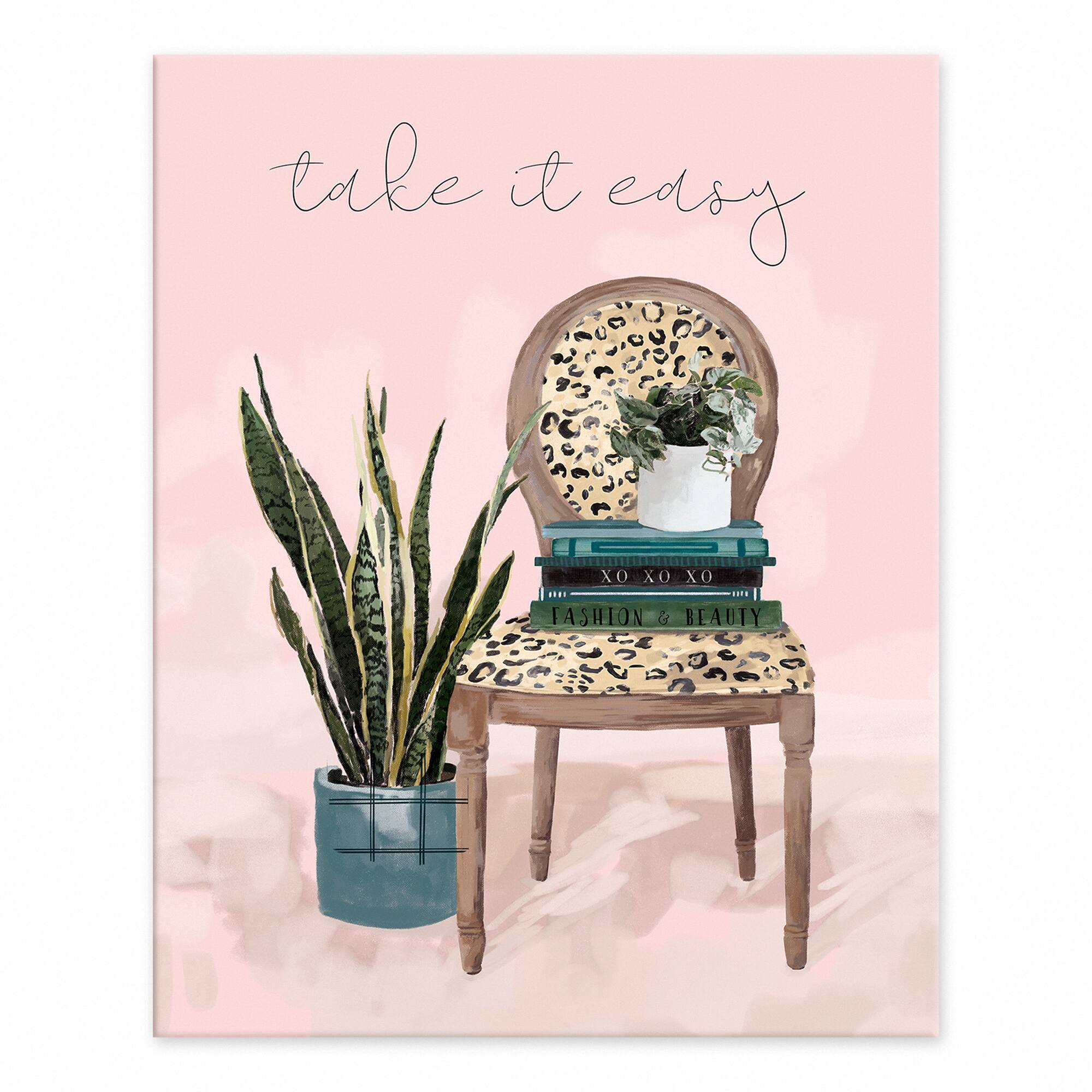 Cheetah Chair Easel Back Canvas Michaels