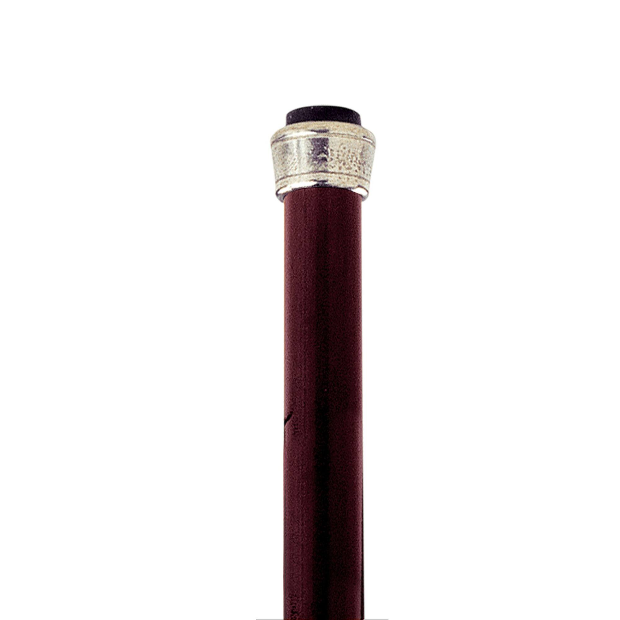 The Padrone Collection: Ornate Pill Box Pewter Walking Stick