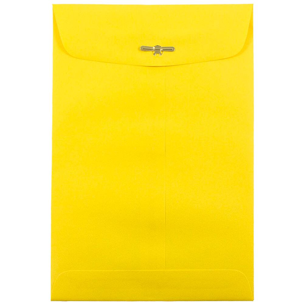 JAM Paper 6&#x22; x 9&#x22; Yellow Open End Catalog Recycled Envelopes