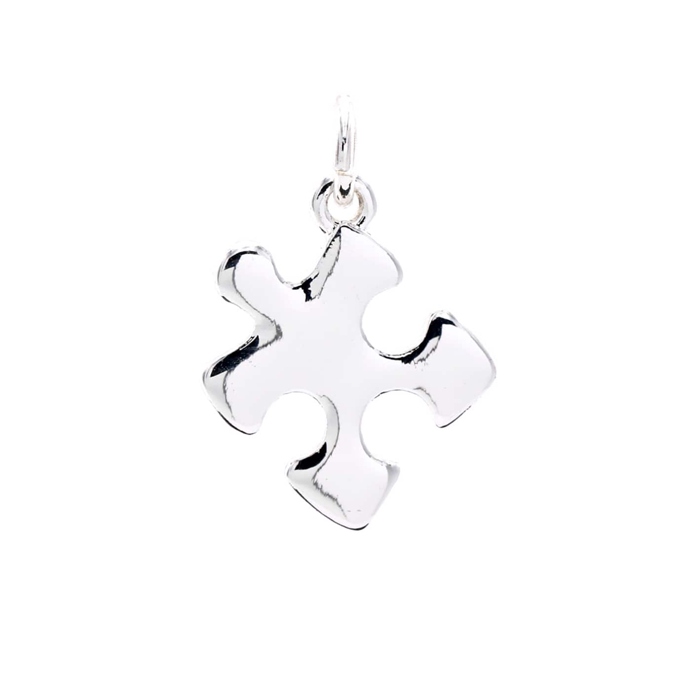 12 Pack: Charmalong™ Silver Plated Puzzle Charm by Bead Landing™