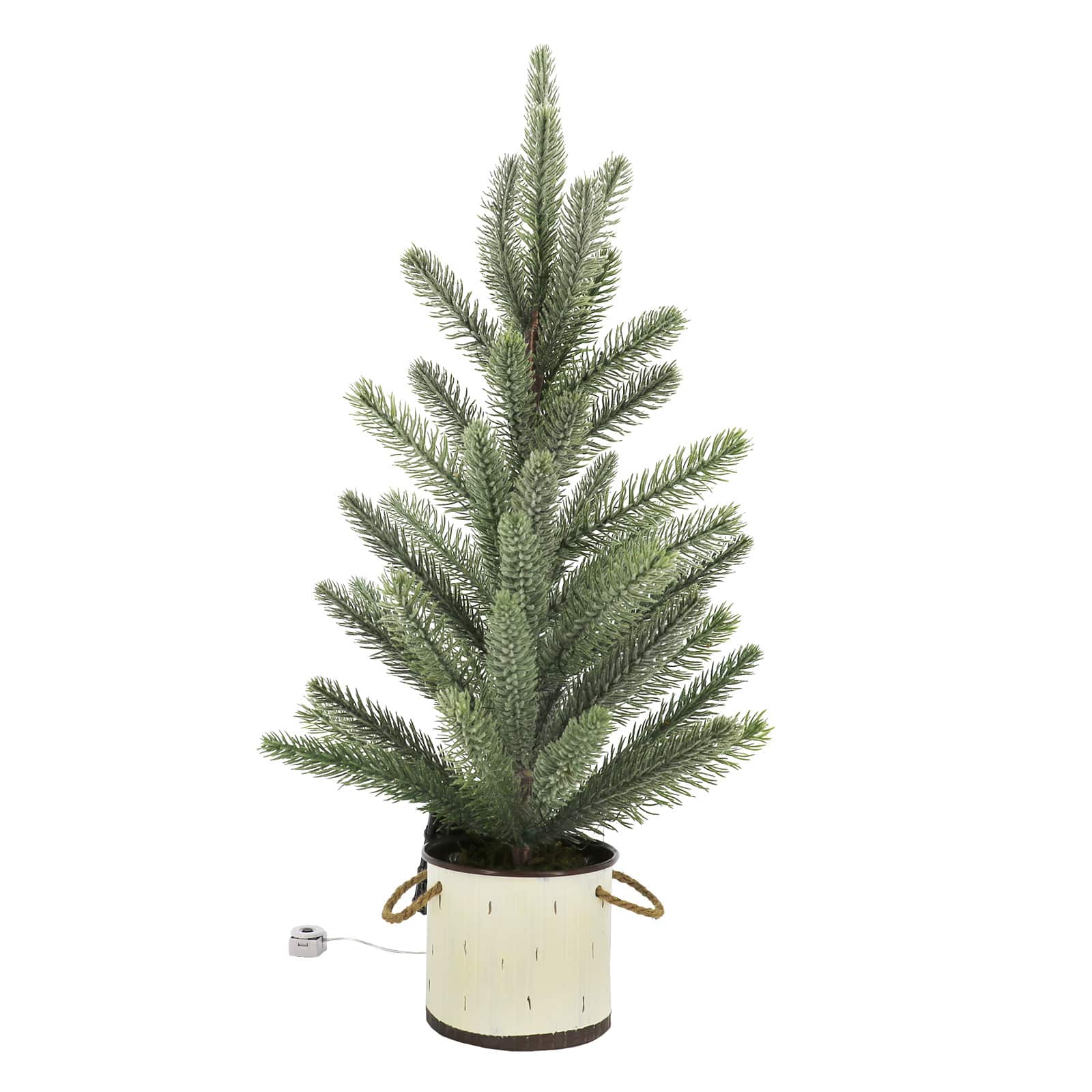 22&#x22; Pre-Lit Sugar Pine Accent Tree in Metal Bucket by Ashland&#xAE;