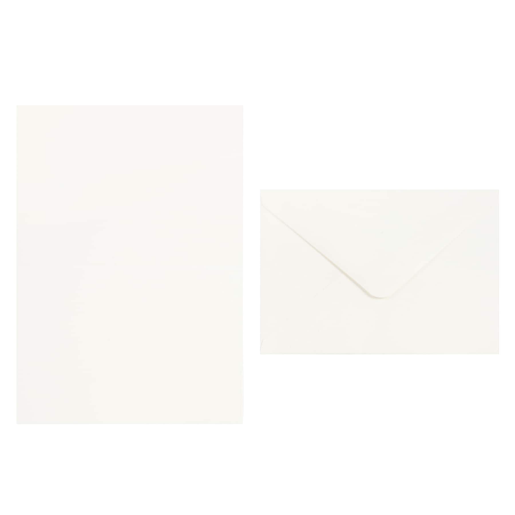 12 Packs: 50 ct. (600 total) 3.5" x 4.87" Ivory Folded Cards & Envelopes by Recollections™