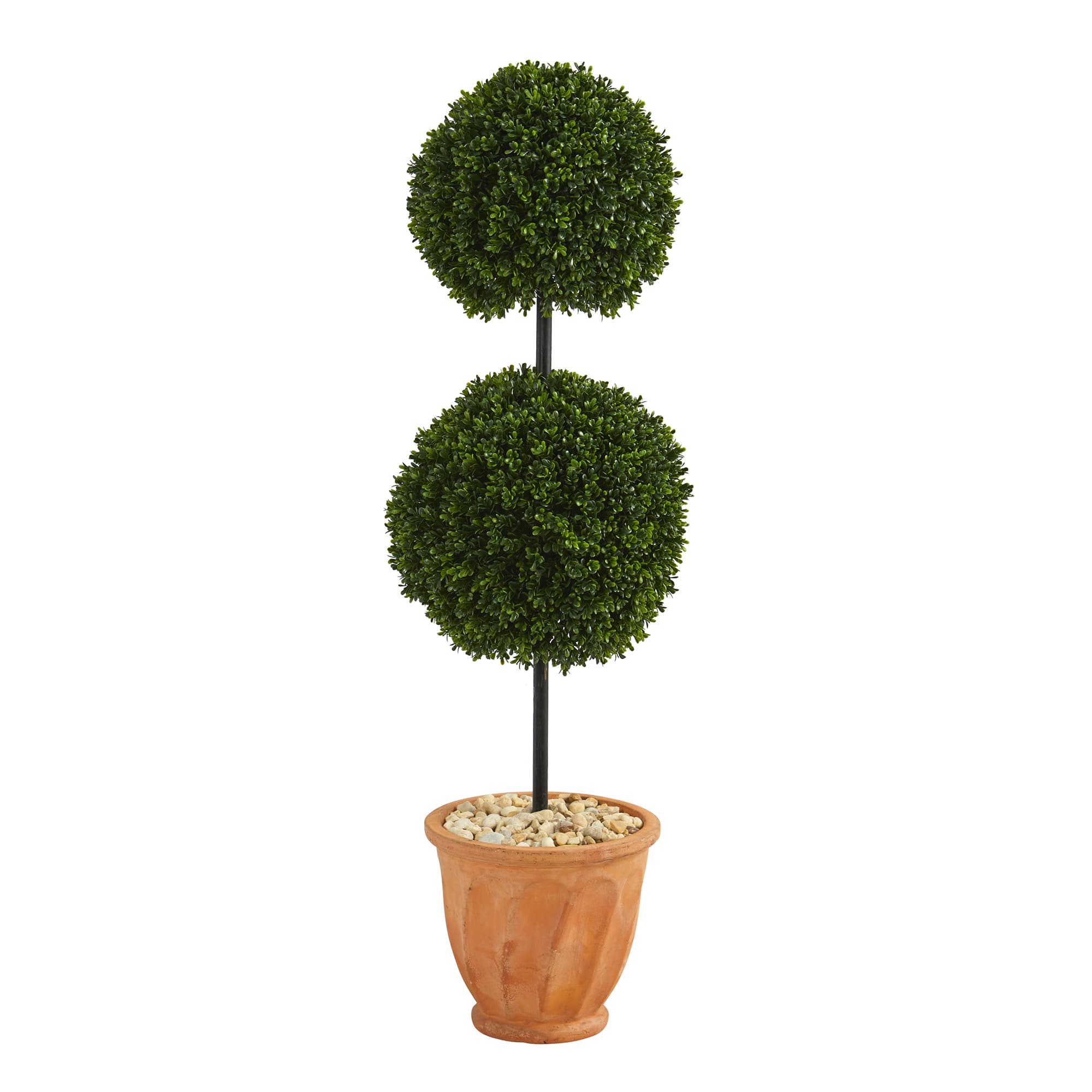 4ft. Boxwood Double Ball Topiary Tree in Terra Cotta Planter | Michaels