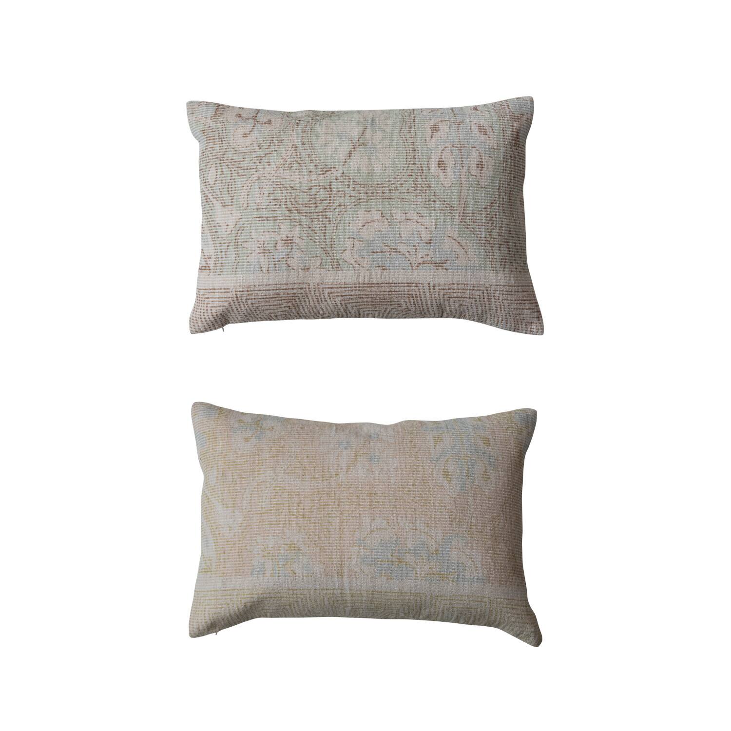 Hello Honey&#xAE; 24&#x22; x 16&#x22; Multicolor Cotton Chenille Lumbar Pillow Set