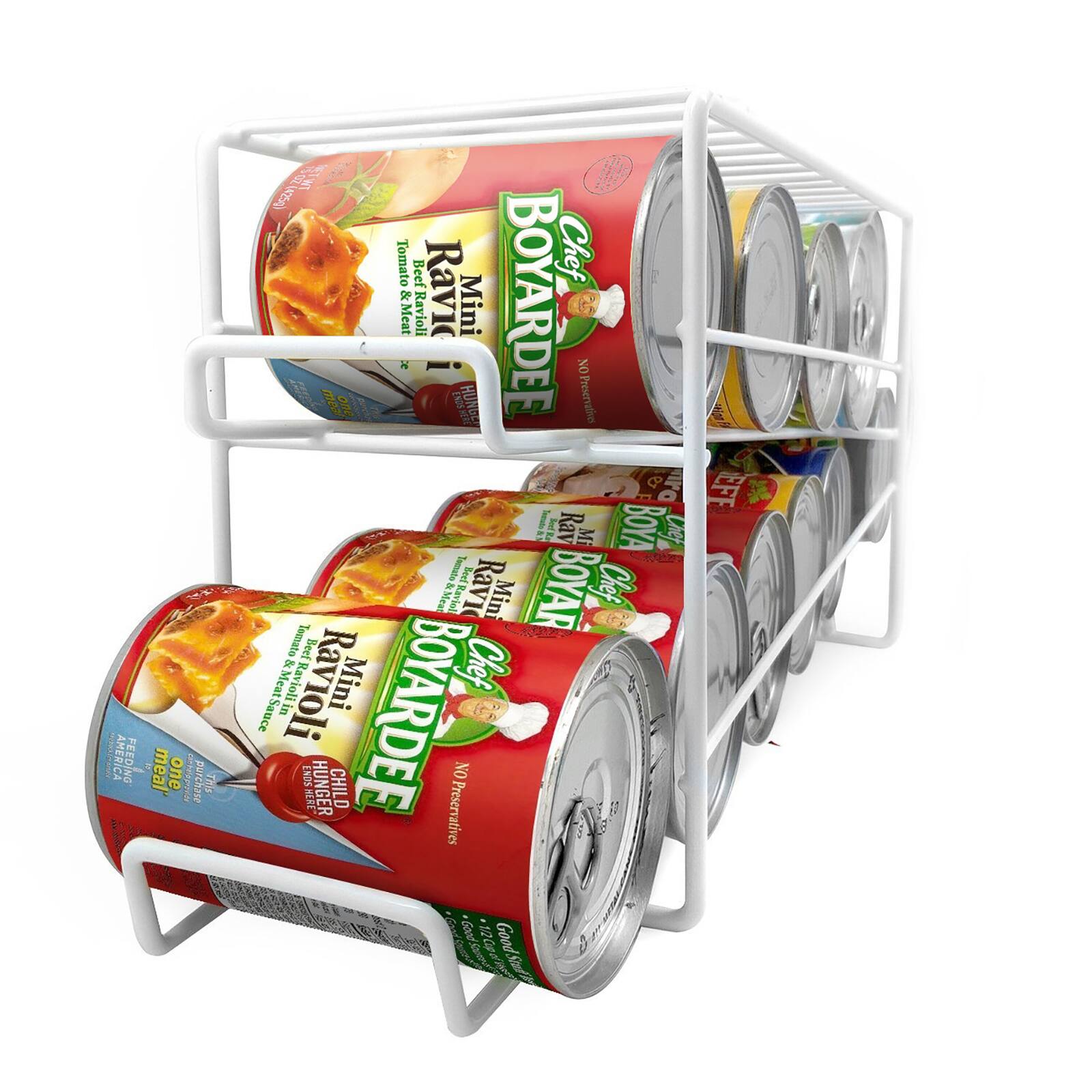 Sorbus 18&#x22; White Canned Beverage Dispenser Rack