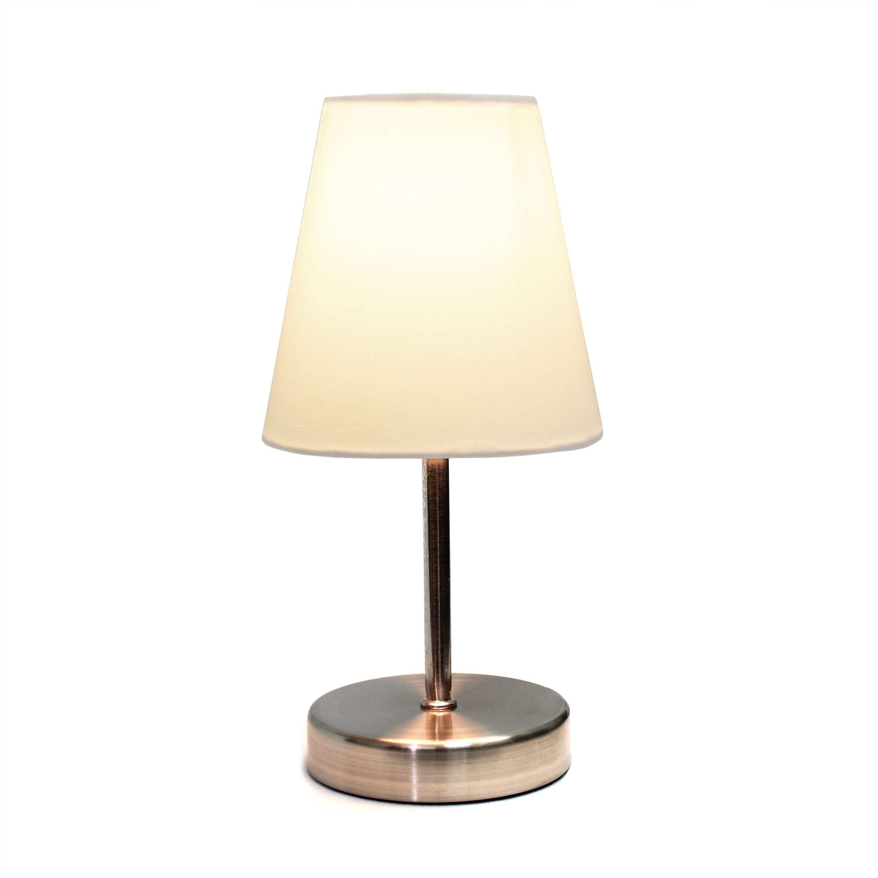 Simple Designs Sand Nickel Mini Basic Table Lamp