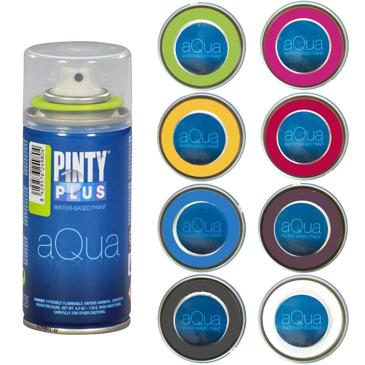 Pinty&#xAE; Plus Aqua Mini Intense Colors Water-Based Spray Paint Kit