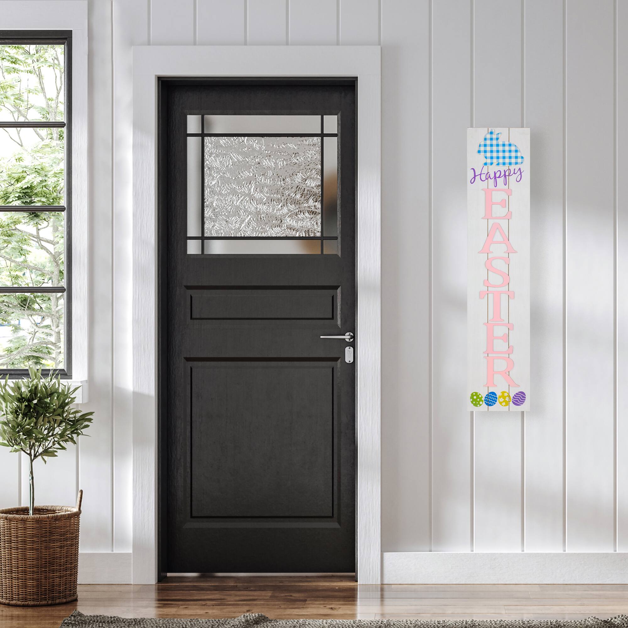 3ft. Happy Easter Wooden Porch Board Sign