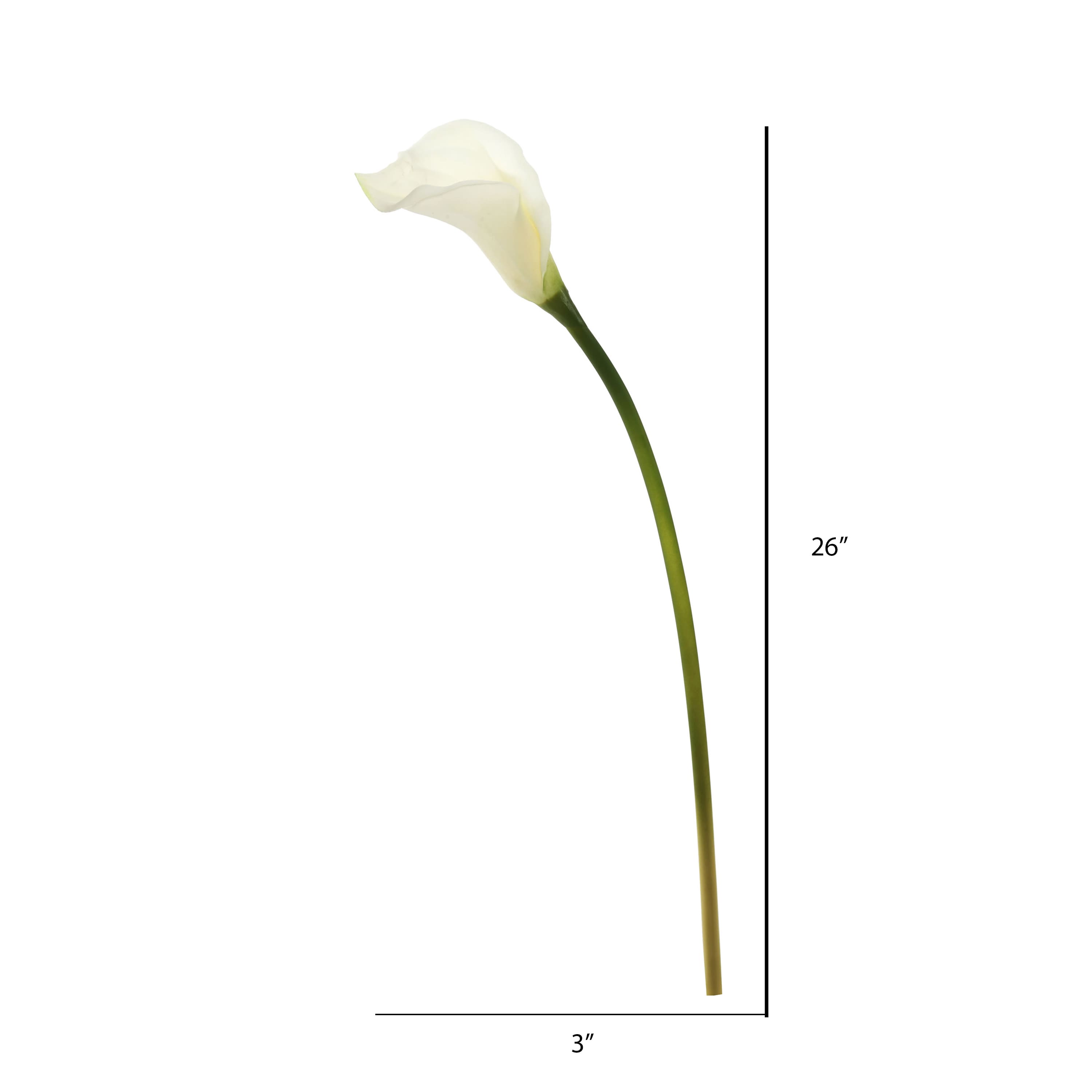 26&#x27;&#x27; Artificial White Calla Lily Stem, 6ct.