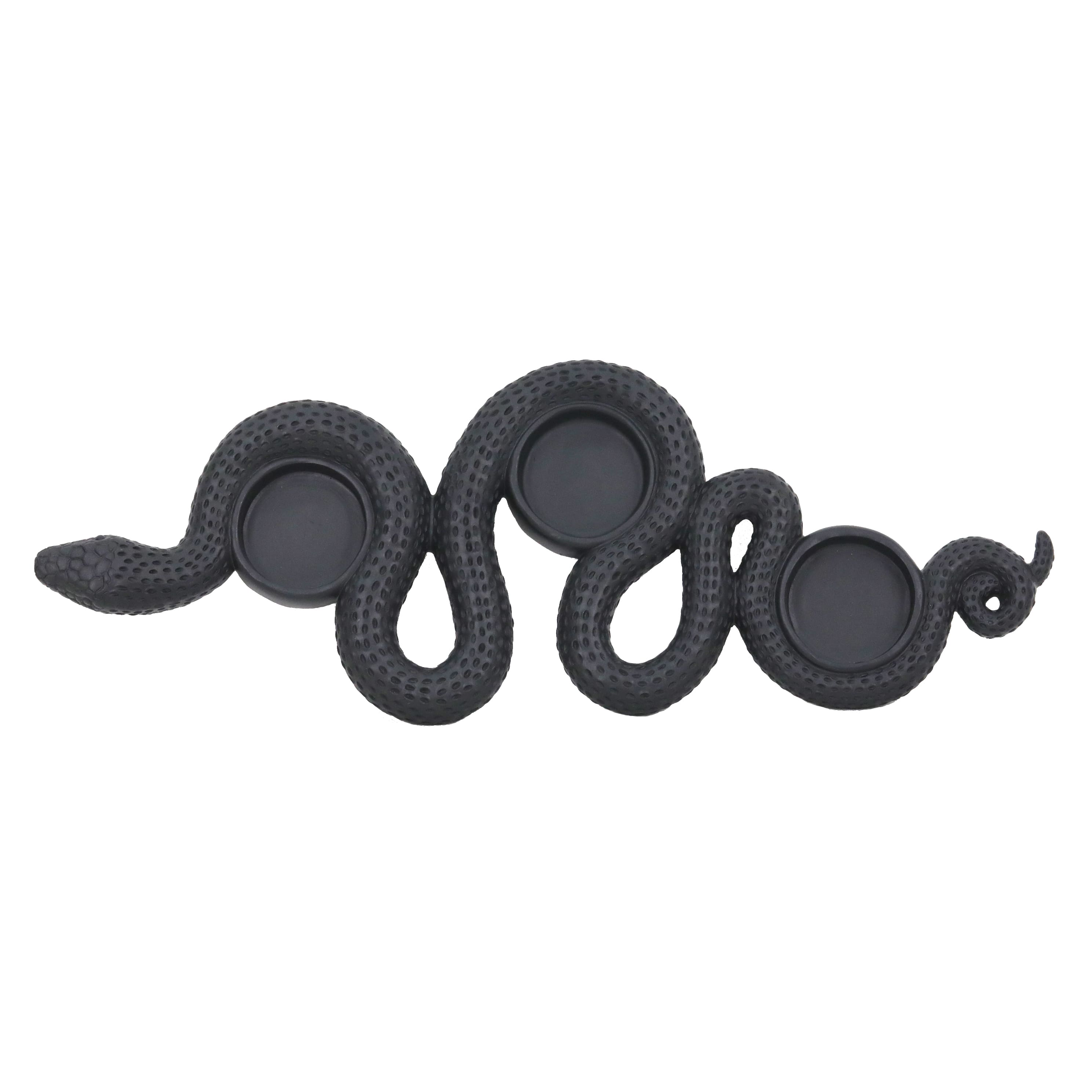 15.5&#x22; Black Snake Tealight Holder by Ashland&#xAE;