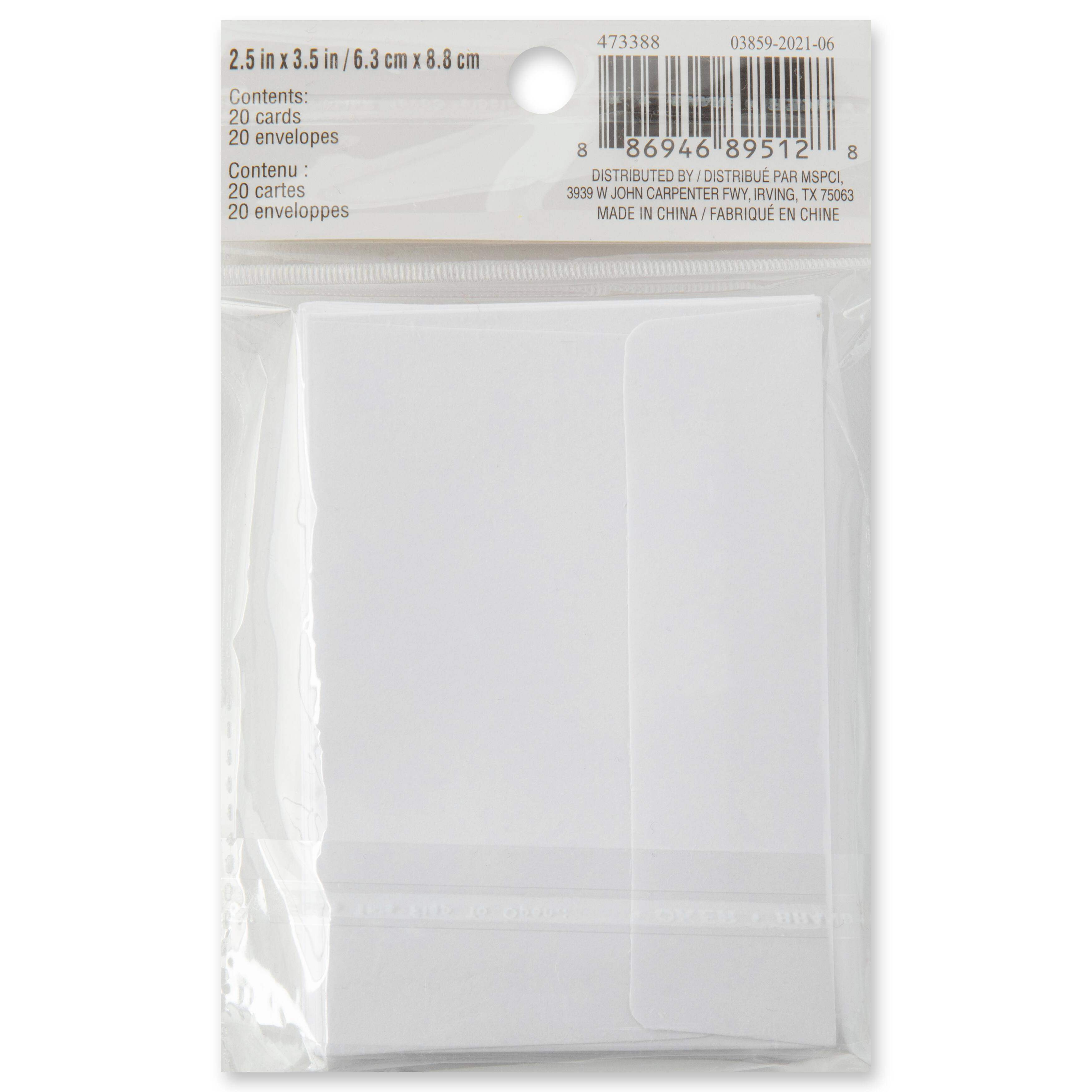 12 Packs: 20 ct. (240 total) White Cards & Envelopes by Recollections™, 2.5" x 3.5"