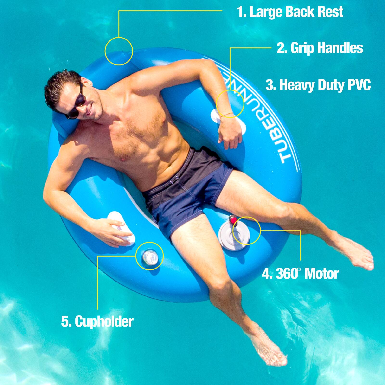 PoolCandy 48&#x22; Blue Motorized Tube Runner