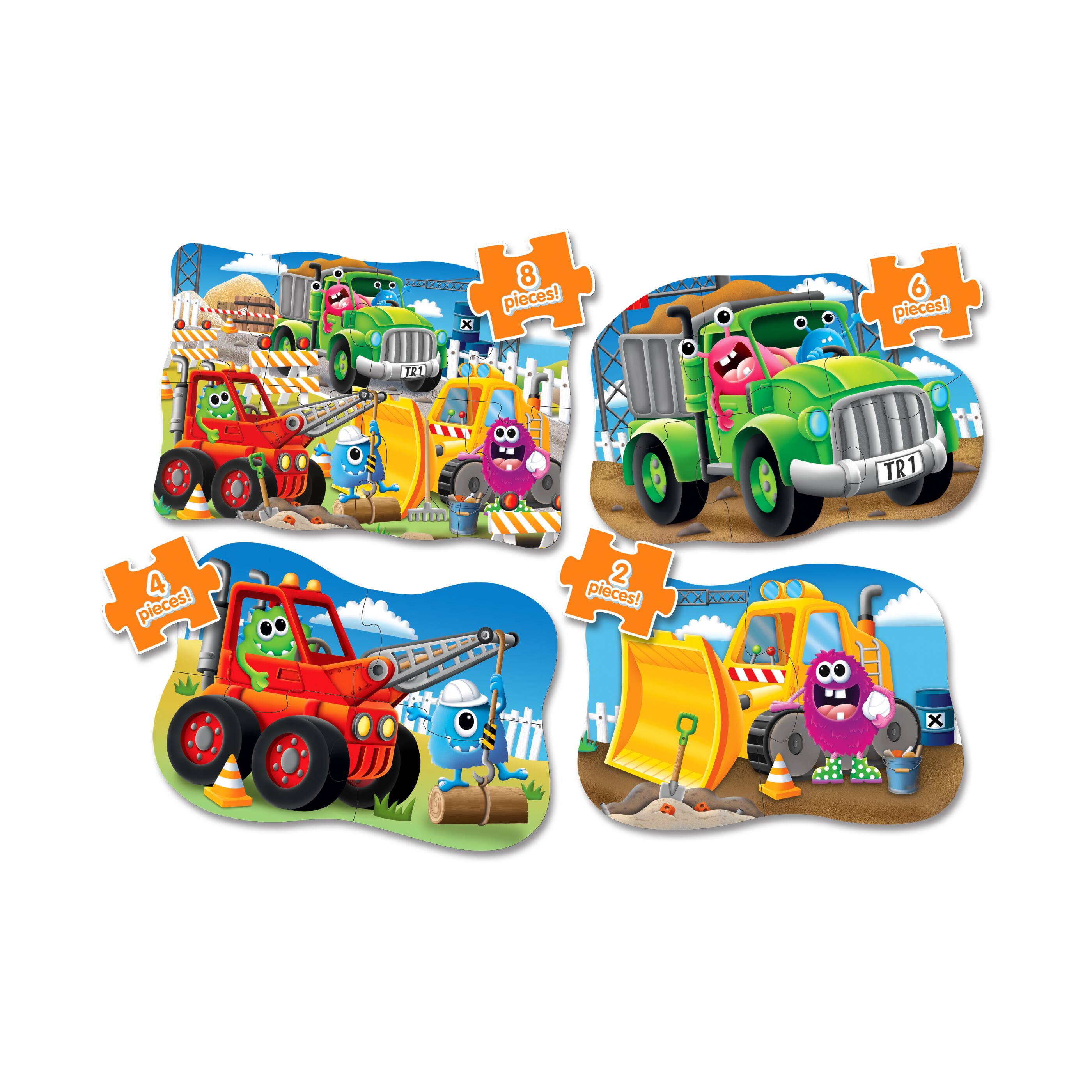 My First Puzzles - 4 In A Box - Monster Trucks: 20 Pcs