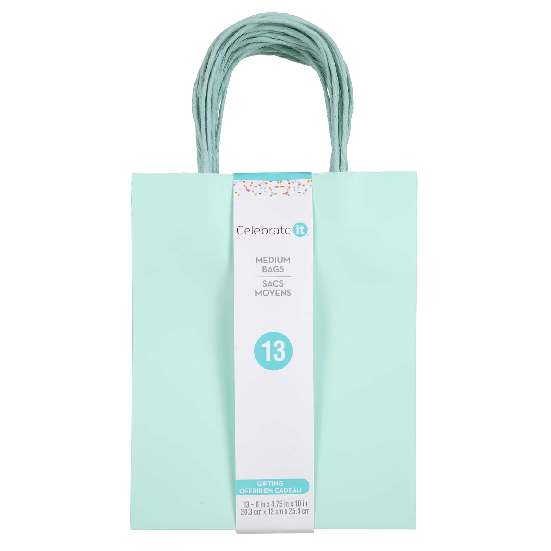 Medium Mint Gift Bags by Celebrate It&#x2122;, 13ct.