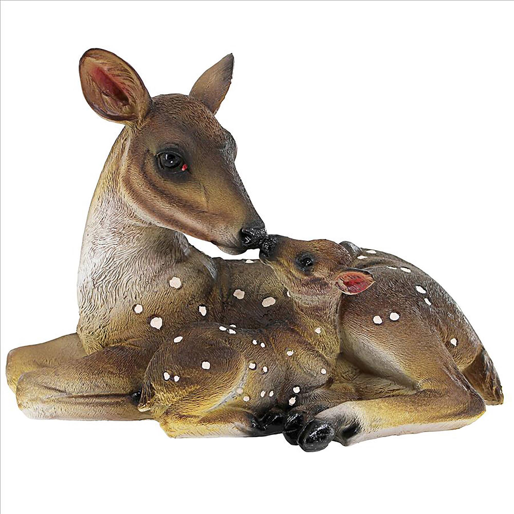 Design Toscano 9.5&#x22; Small Mother&#x27;s Love Doe &#x26; Fawn Statue
