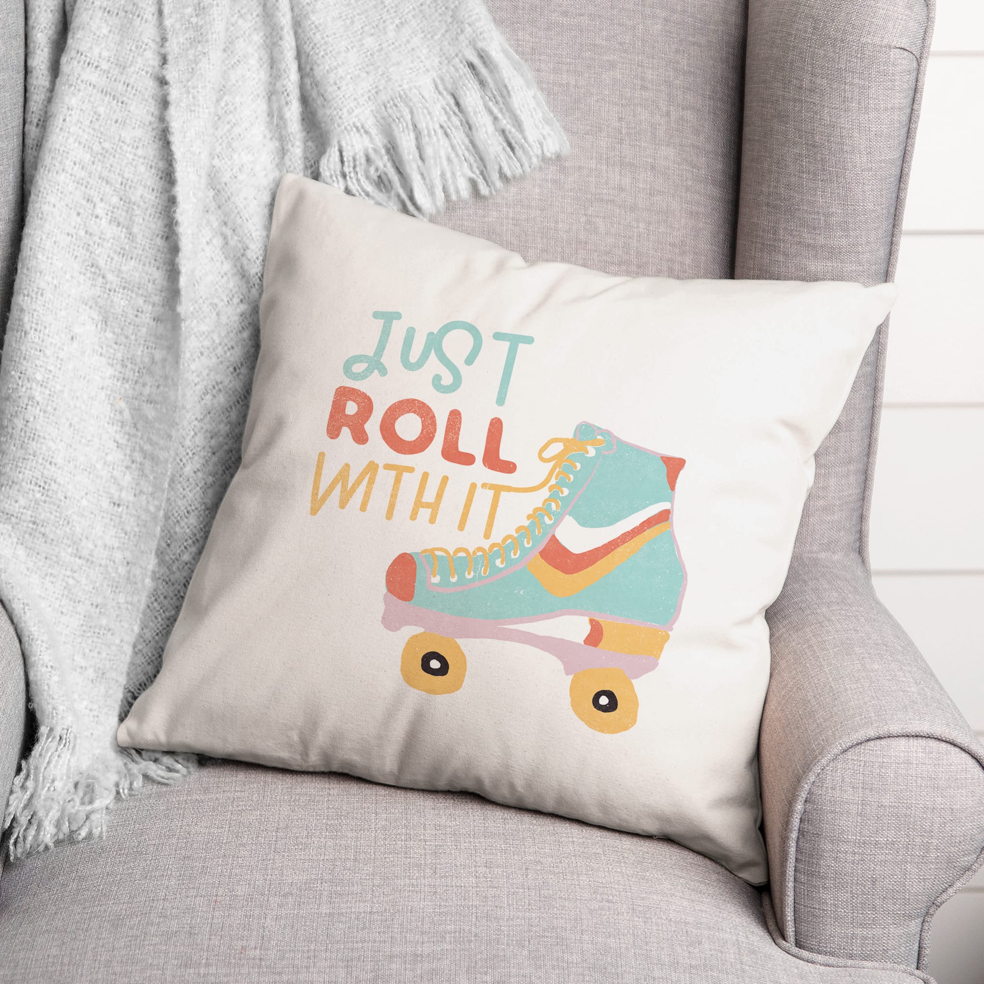 Just Roll with It Throw Pillow