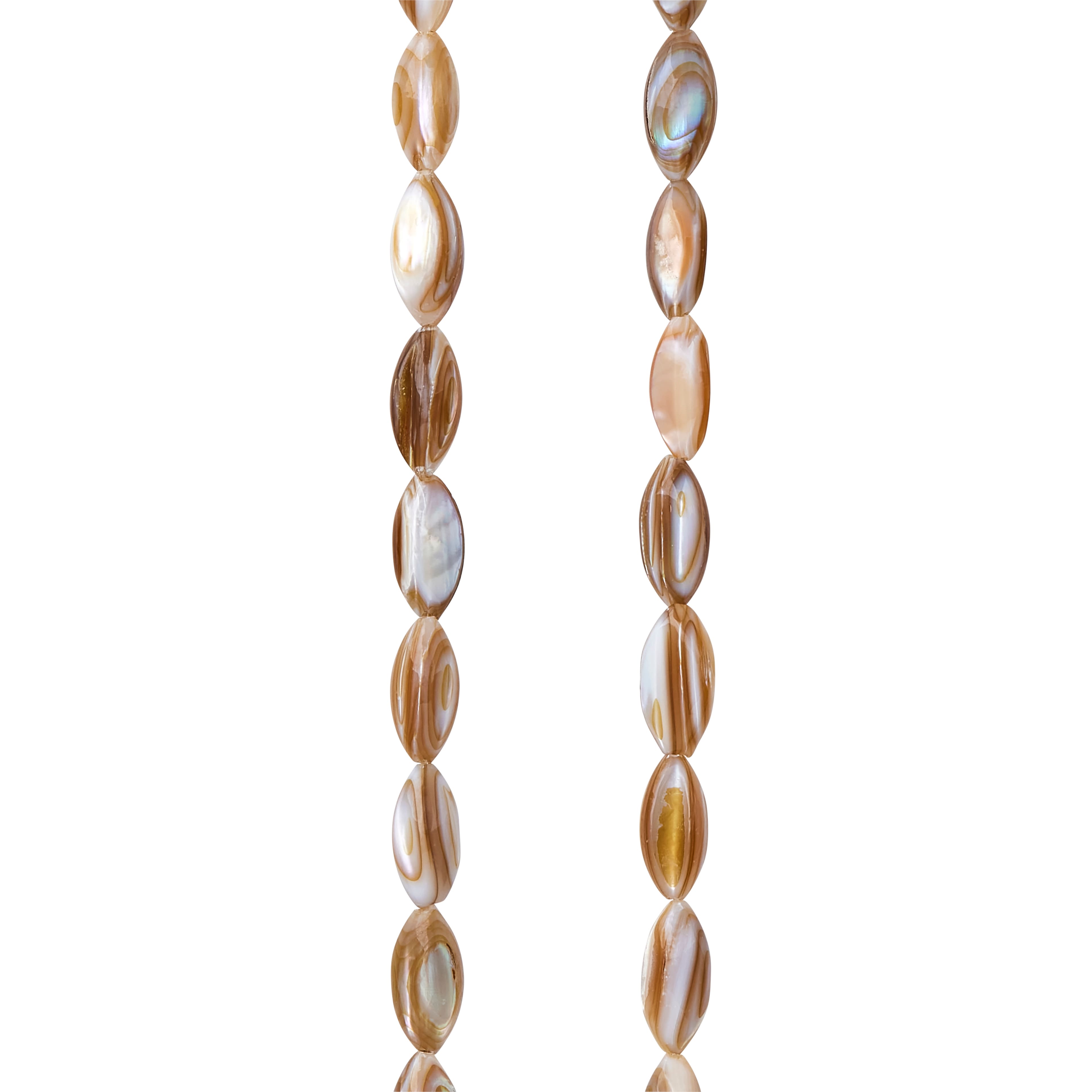 12 Pack: Natural Shell Rice Beads, 12mm by Bead Landing™