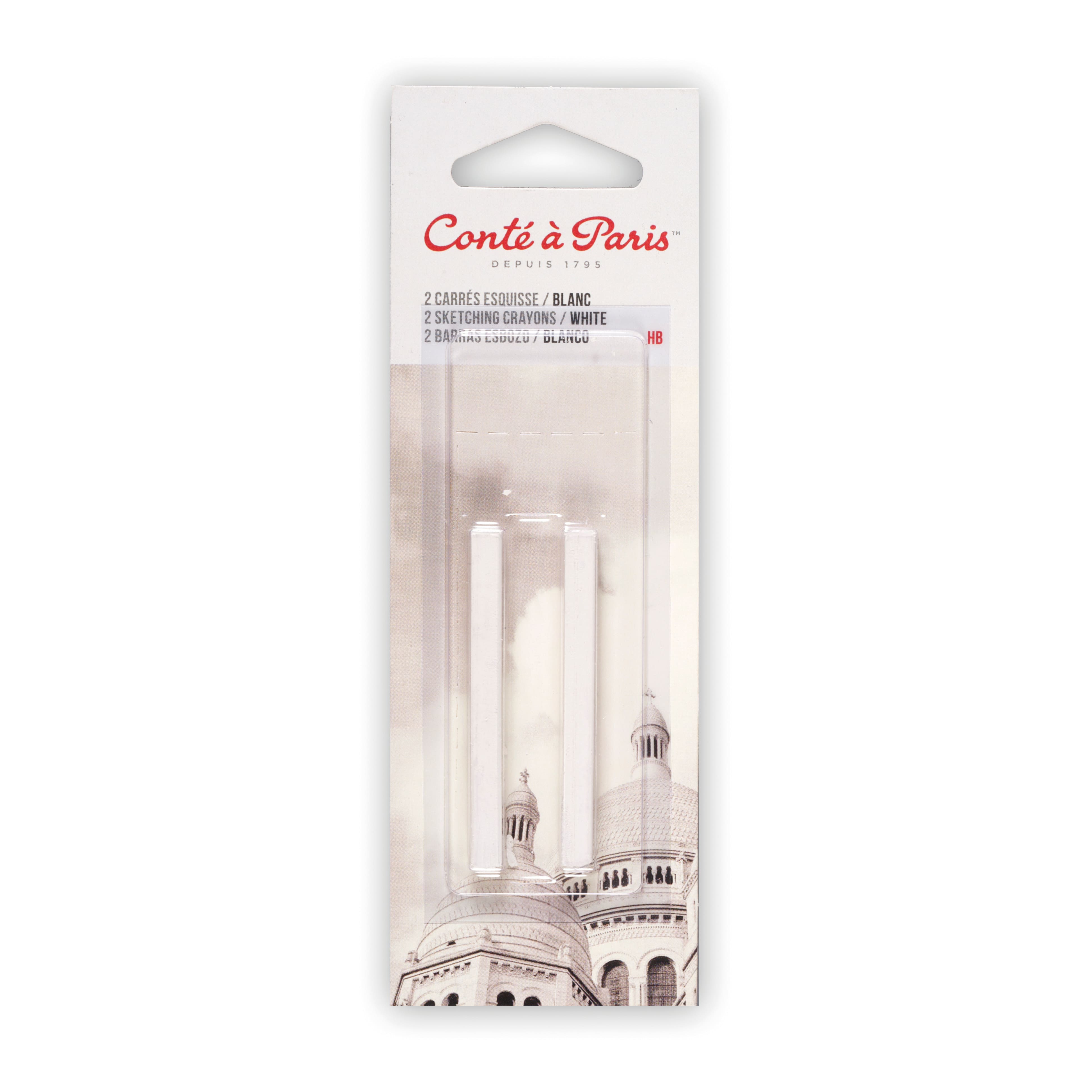 Cont&#xE9; &#xE0; Paris&#x2122; White HB 2456 Sketching Crayons, 2ct.