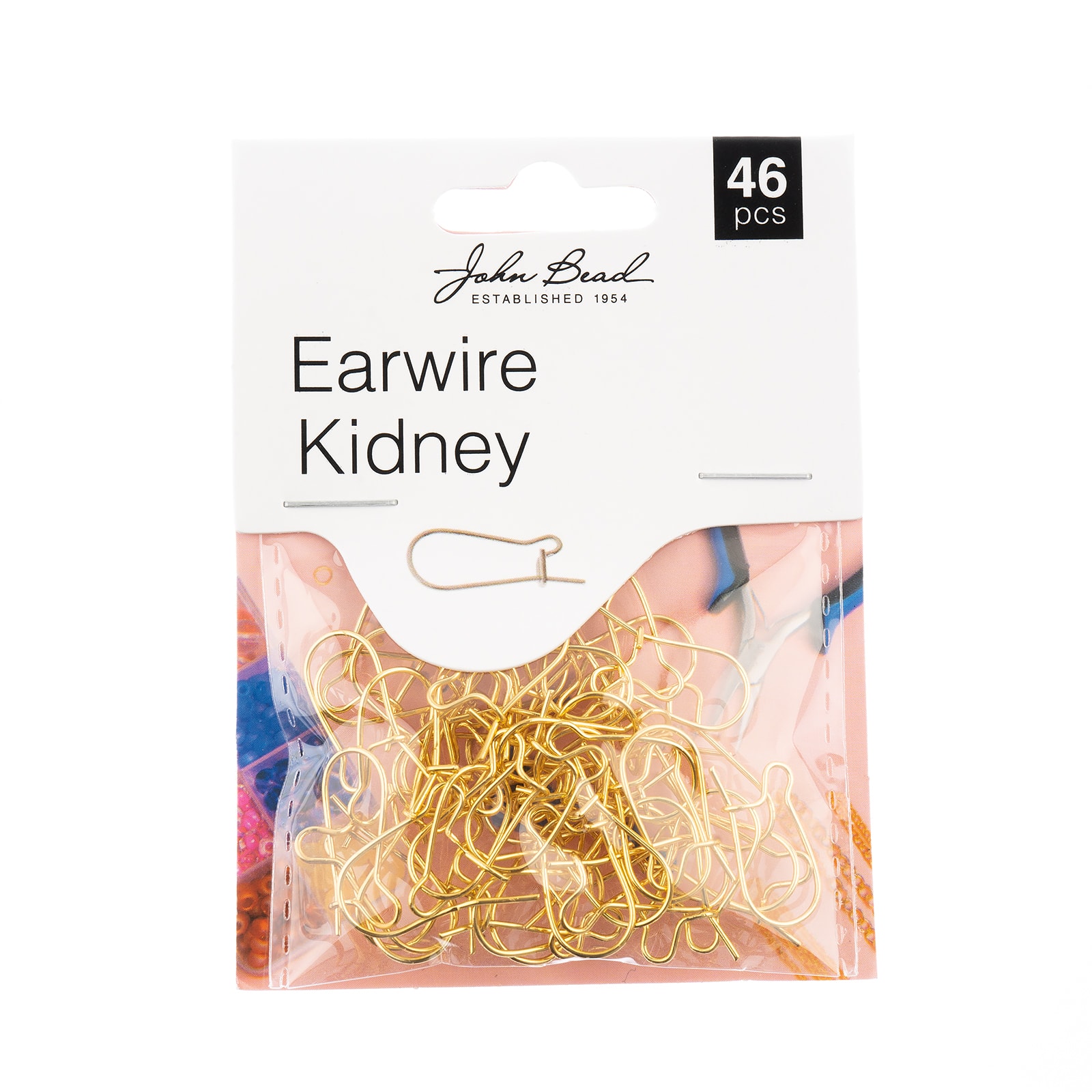 John Bead Must Have Findings 19mm Kidney Earwire, 46ct.