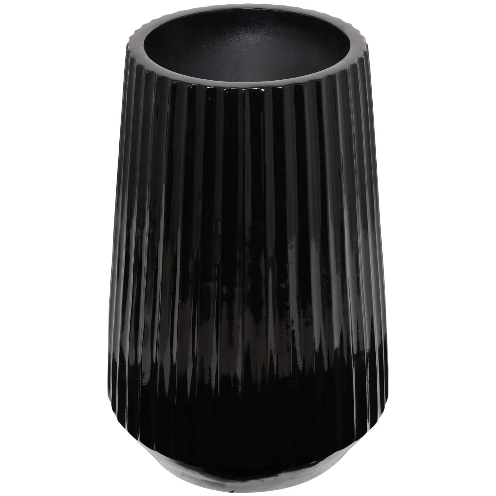 24&#x22; Black Modern Vase