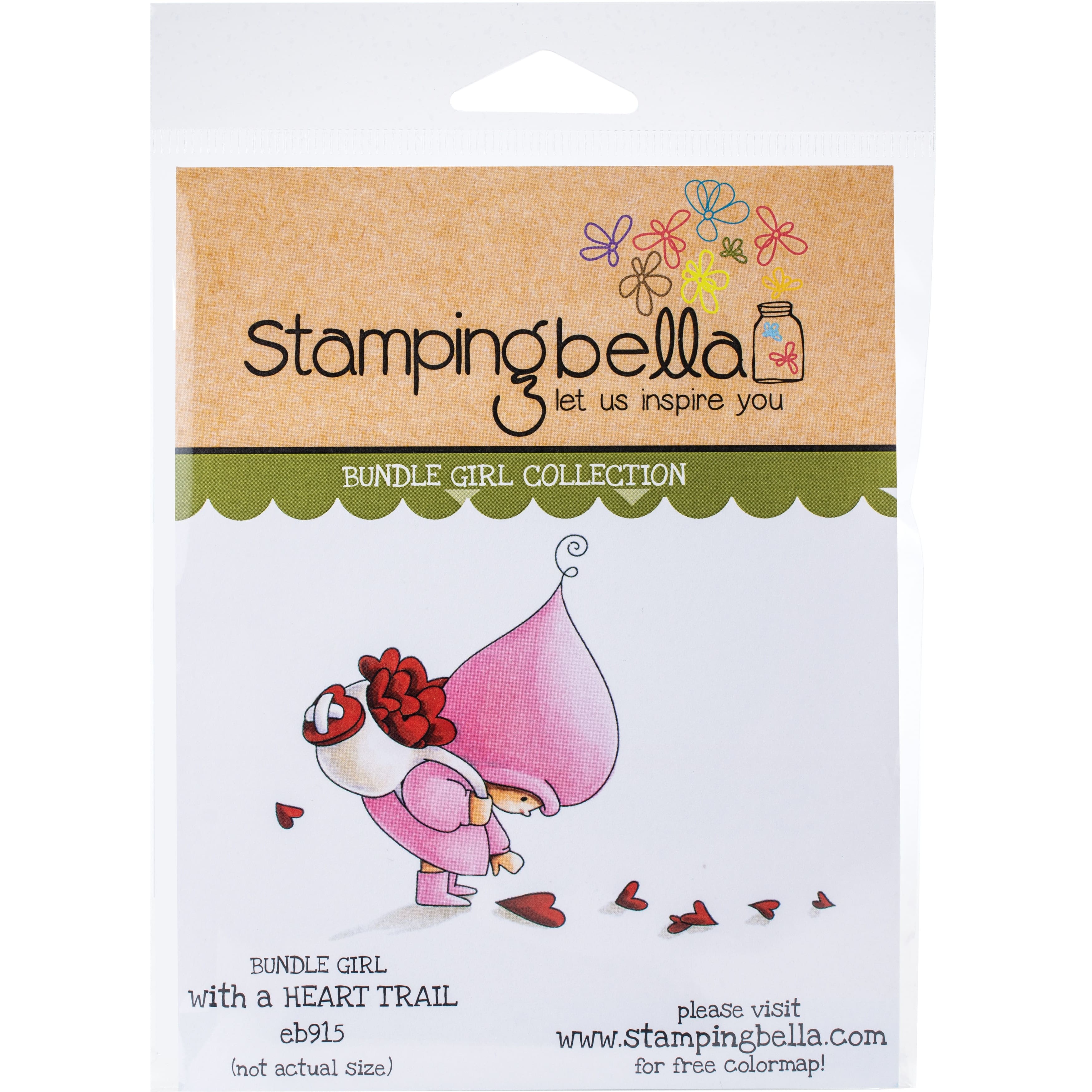 Stamping Bella Bundle Girl With A Heart Trail Cling Stamps