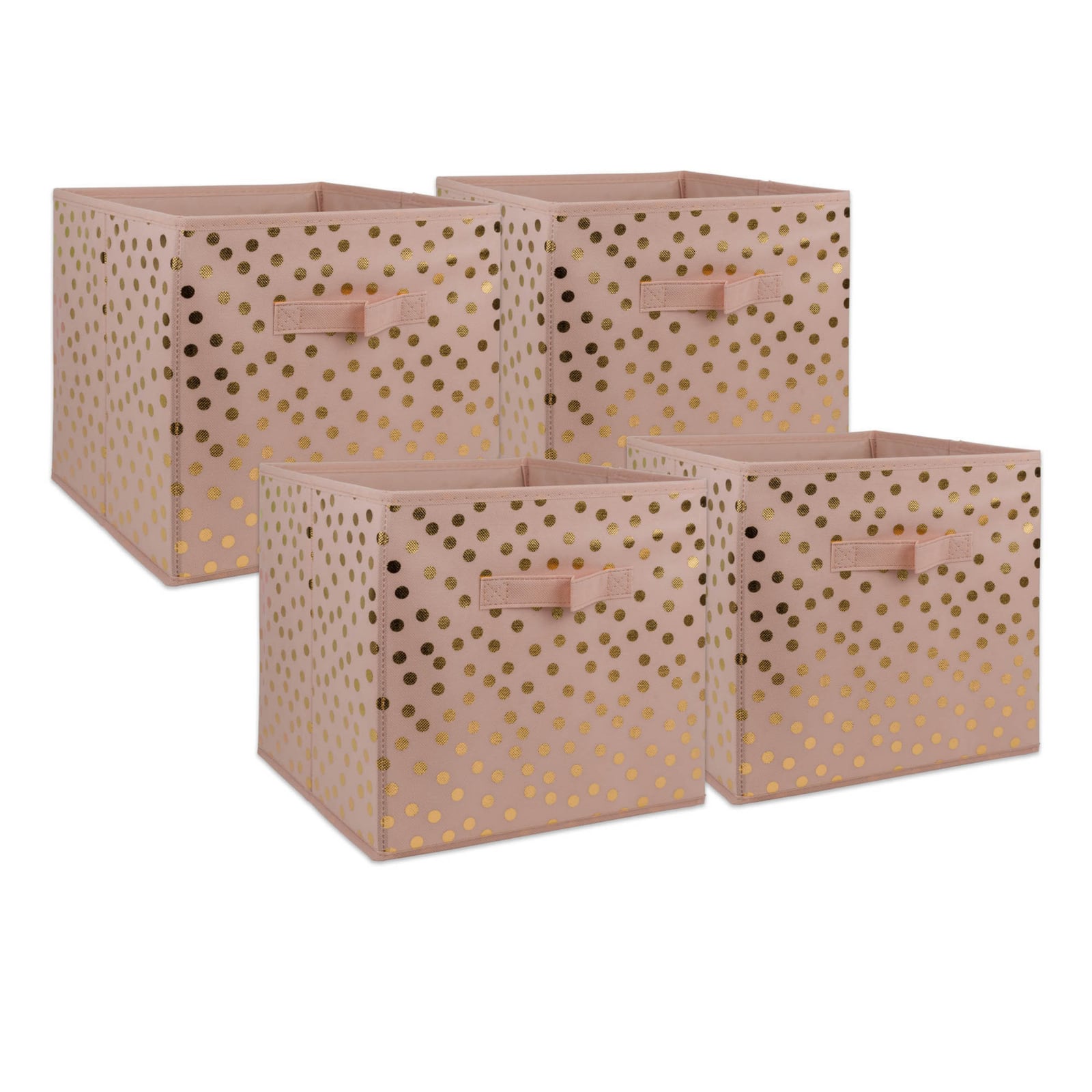 DII® 11" Nonwoven Polyester Small Dots Storage Cubes, 4ct.