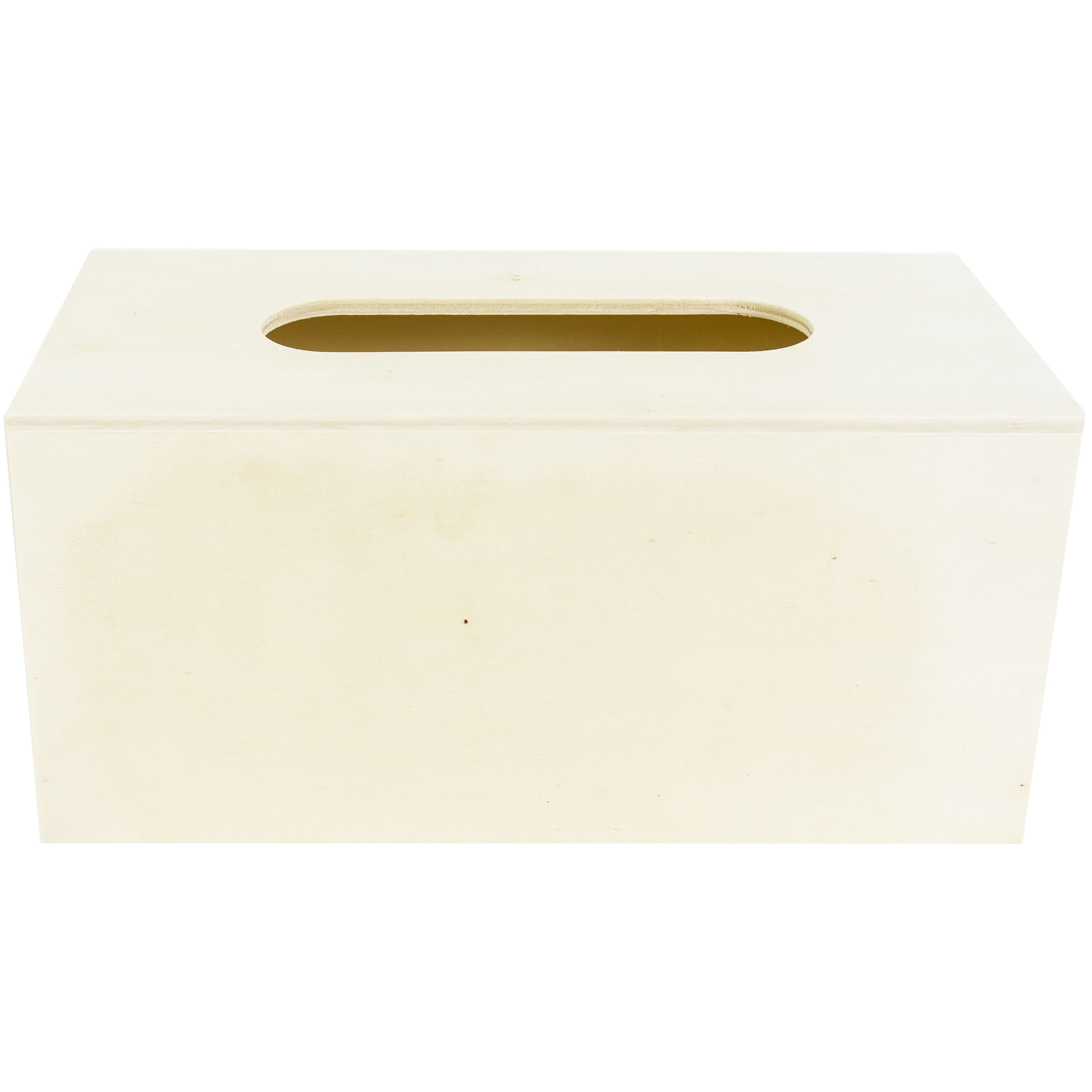 Multicraft Rectangular Wood Tissue Box