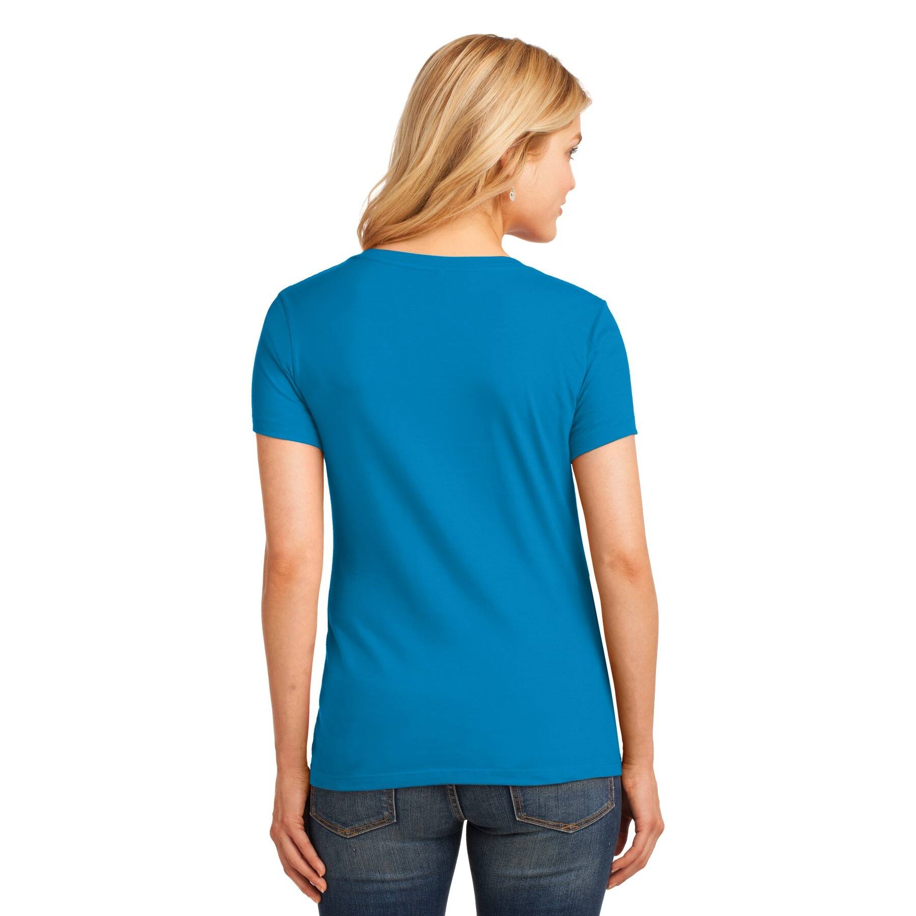 Port & Company® Brights Core Cotton V-Neck Ladies T-Shirt