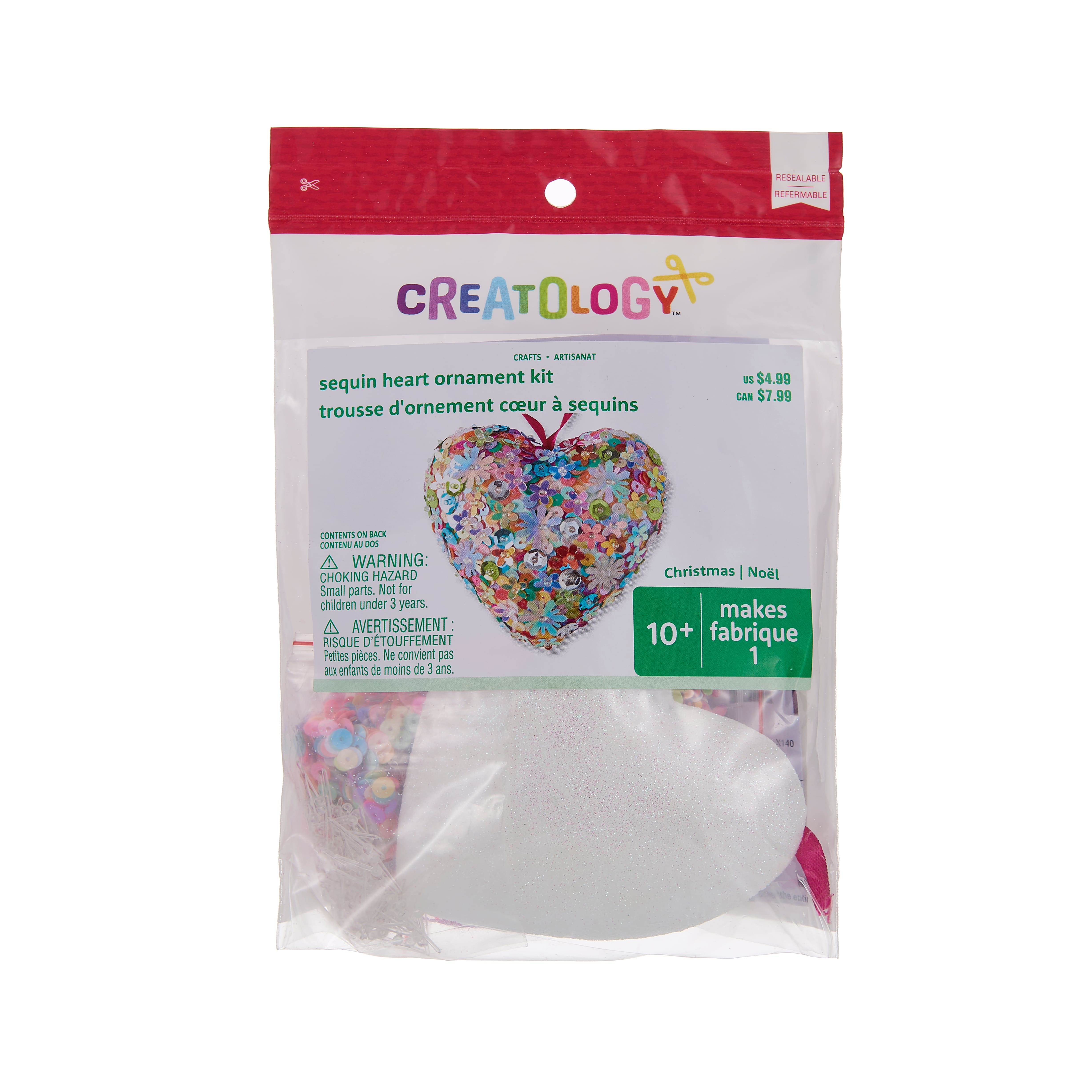 Sequin Heart Ornament Kit by Creatology&#x2122;