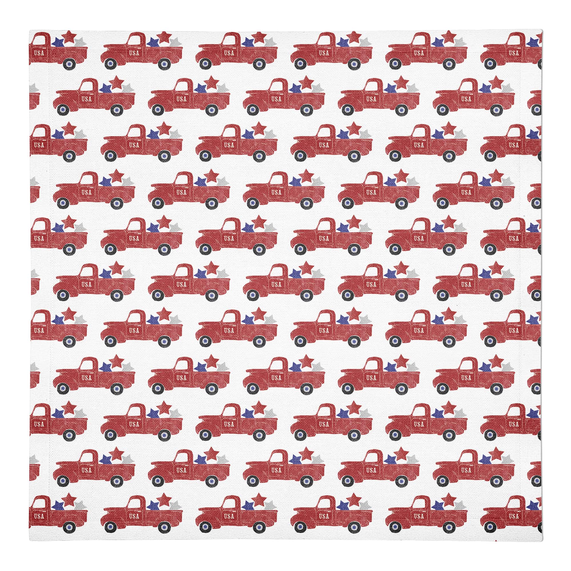 Patriotic Truck Pattern Cotton Twill Napkin