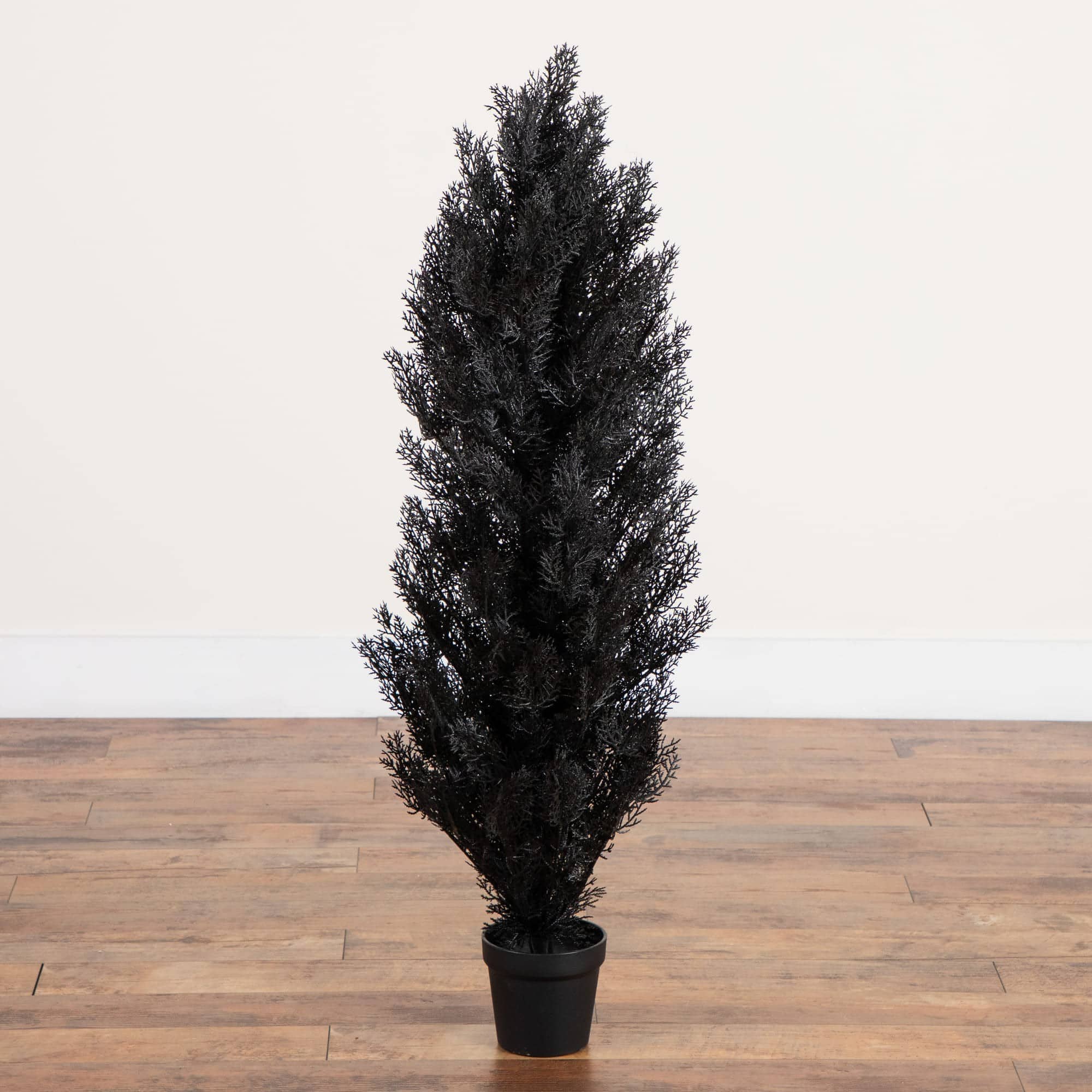 4ft. UV Resistant Artificial Halloween Black Cedar Tree (Indoor/Outdoor)