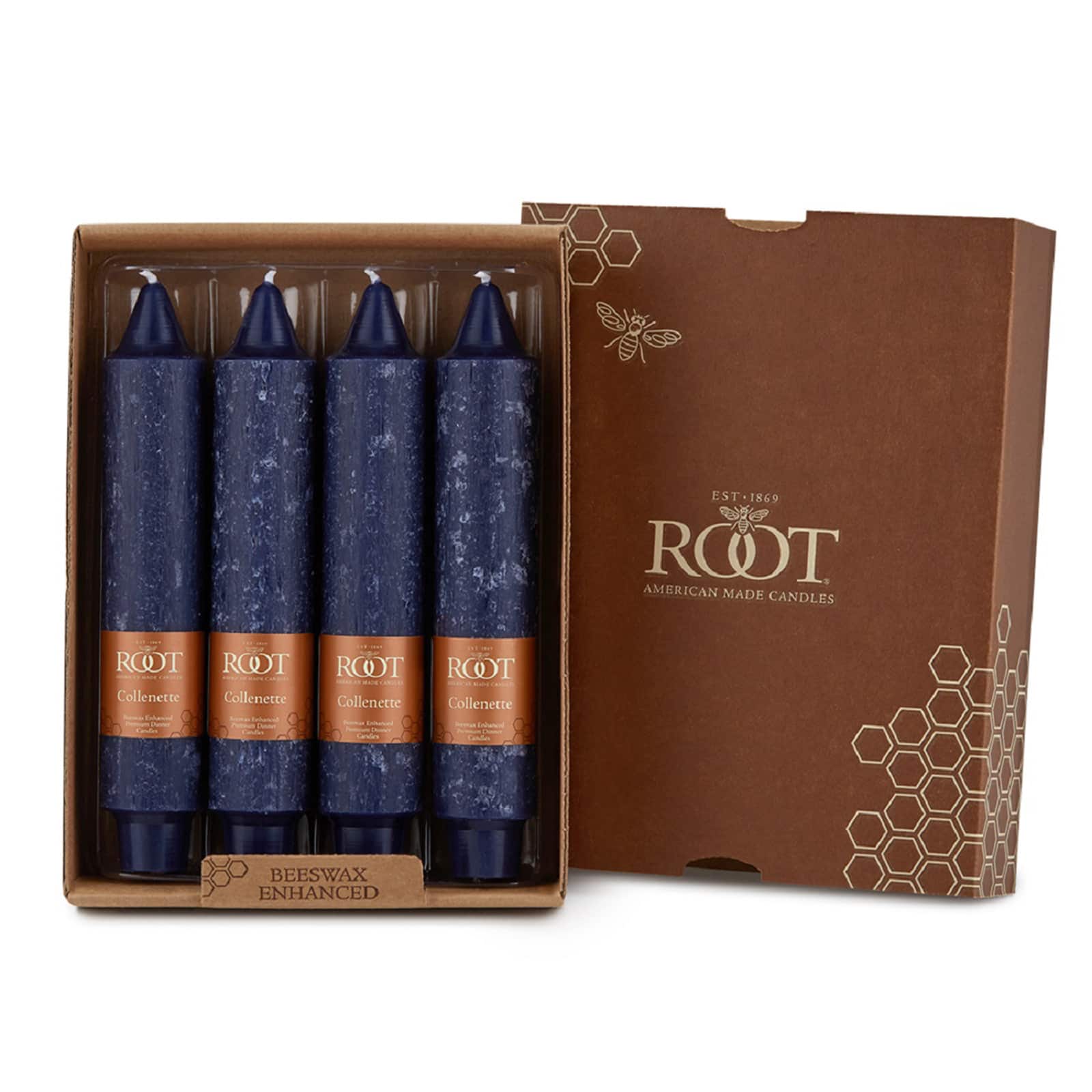 Root Candles 7" Unscented Timberline™ Collenette Taper Candles, 4ct.