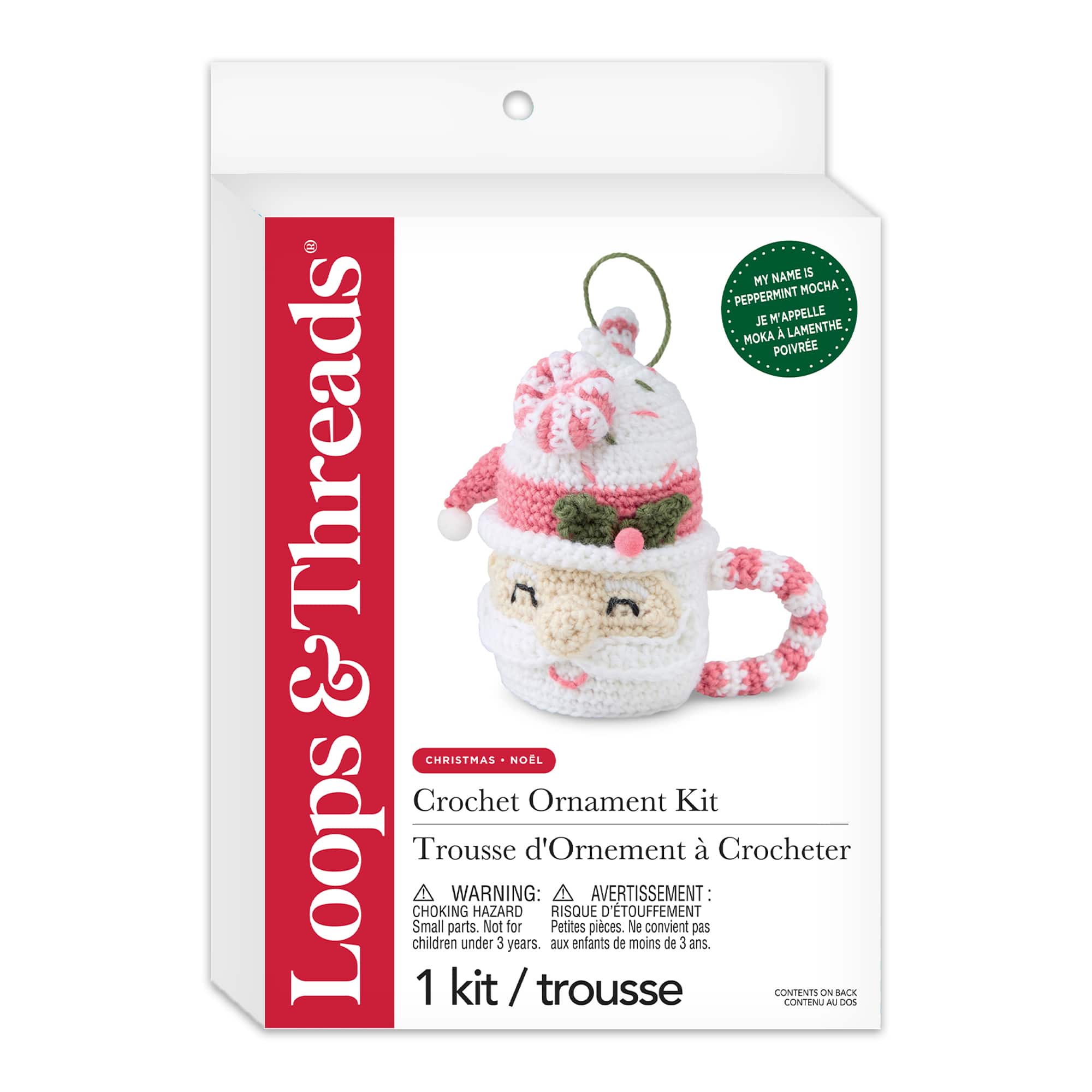 Intermediate Santa Mug Mocha Amigurumi Crochet Ornament Kit by Loops &#x26; Threads&#xAE;