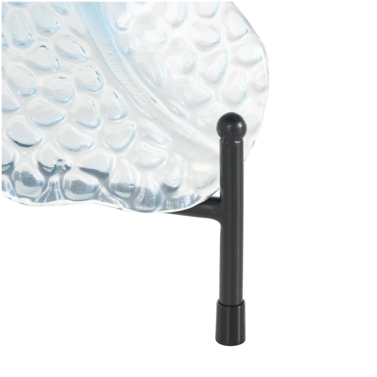 19.5" Blue Ombre Glass Starfish Charger with Metal Stand