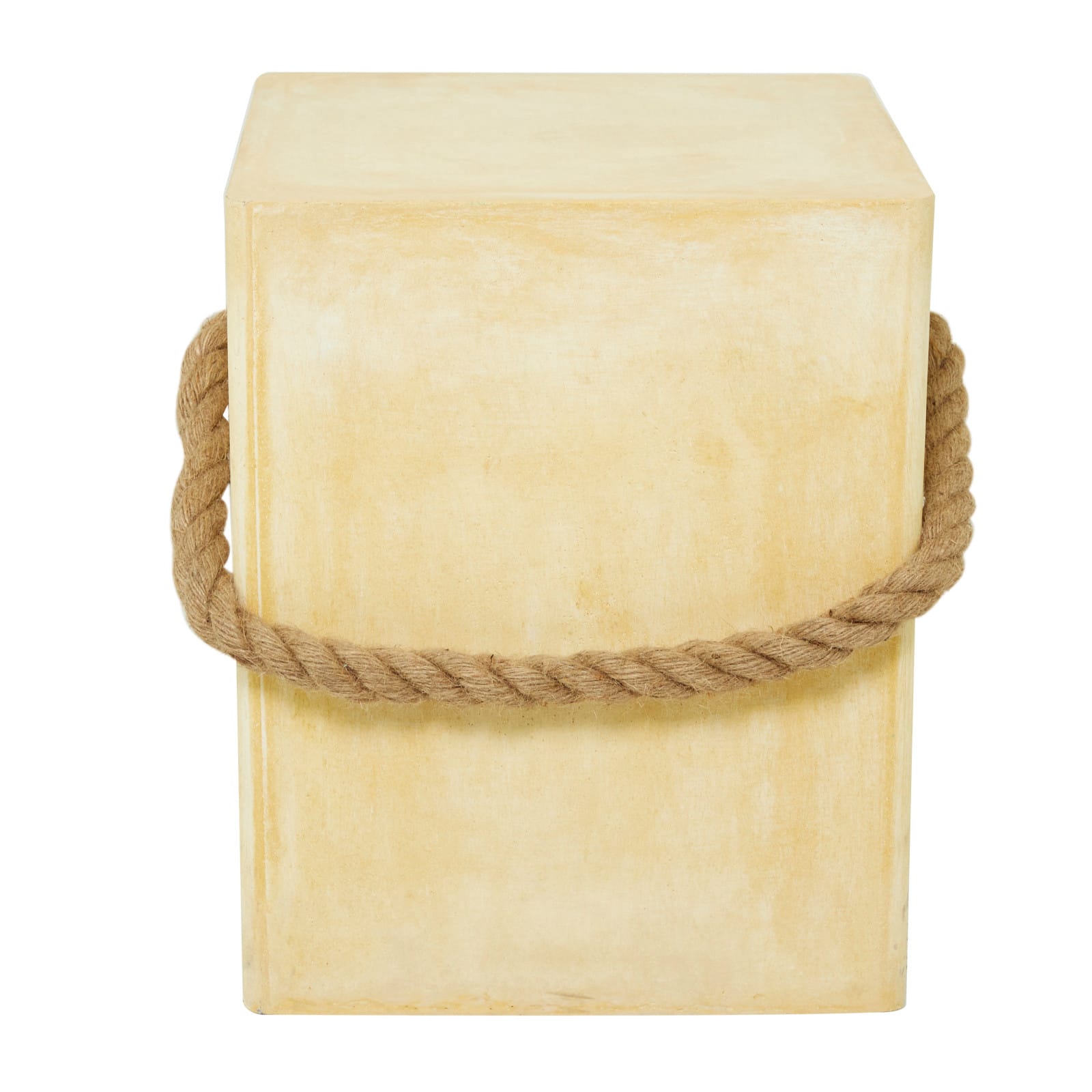 Yellow Contemporary Outdoor Accent Table, 15&#x22; x 15&#x22; x 18&#x22;