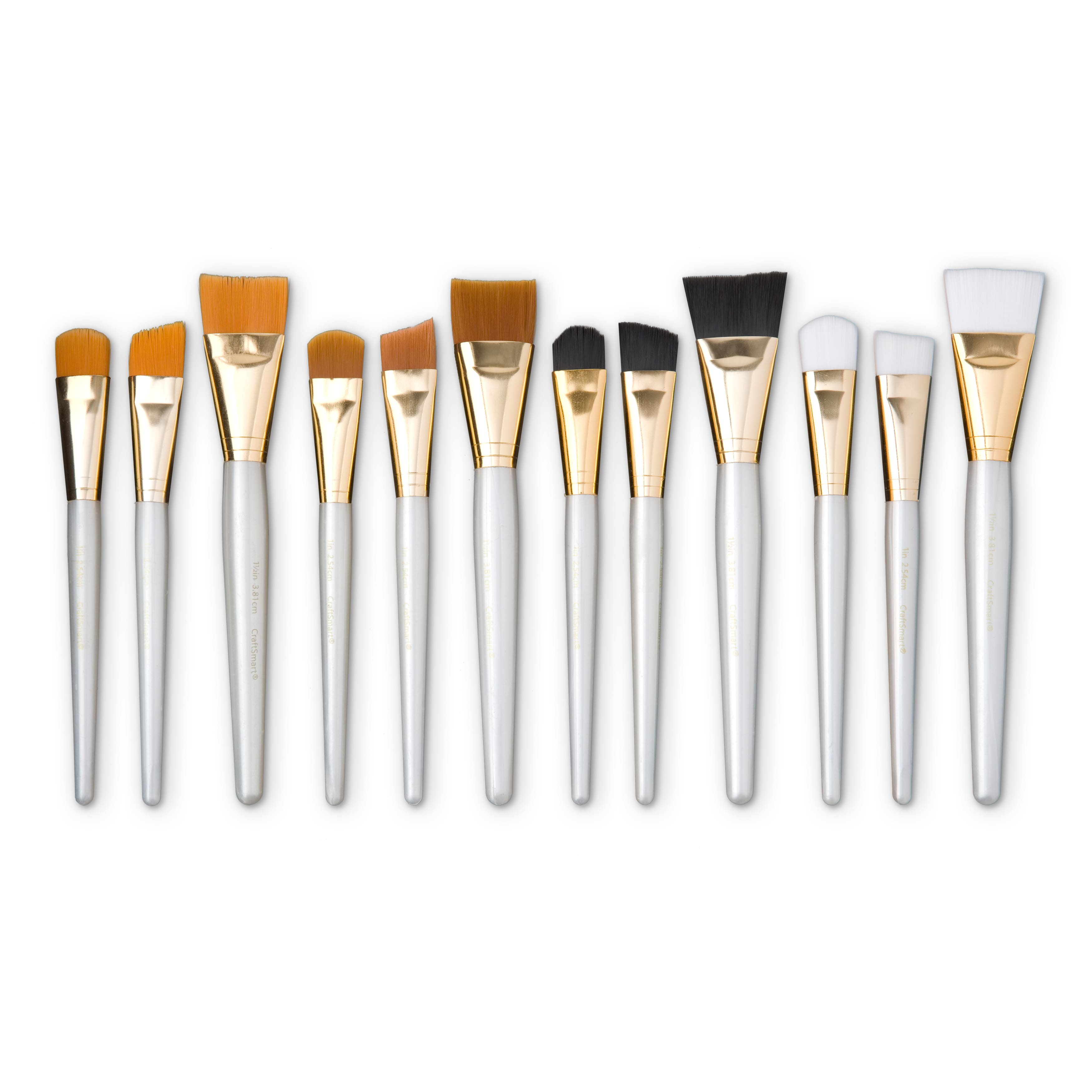 9 Pack: Variety Taklon Jumbo Brushes by Craft Smart&#xAE;