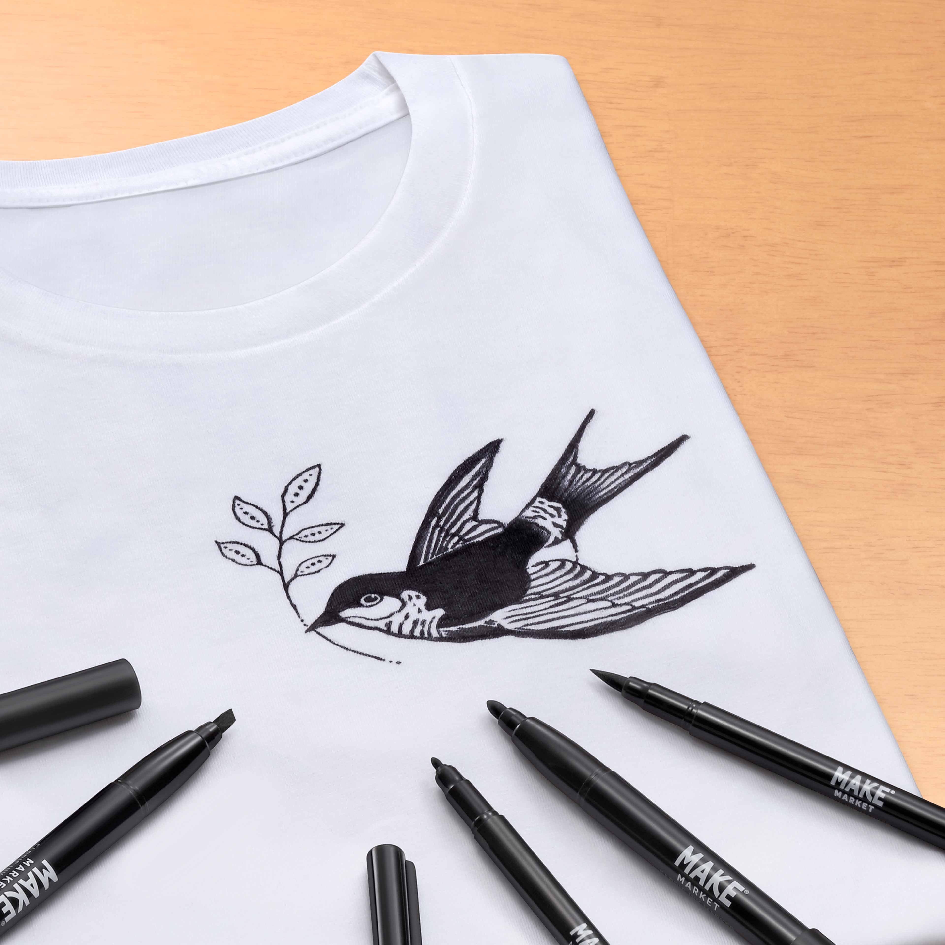 Black Permanent Fabric Ink Marker Set by Make Market®